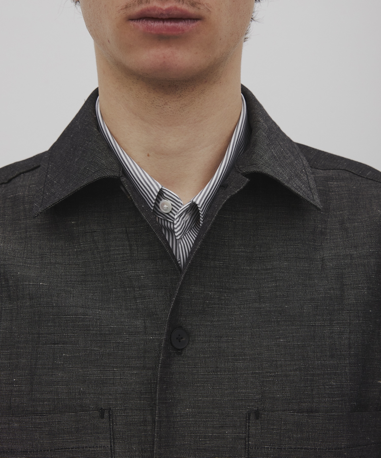 Hemp linen オーバーシャツ