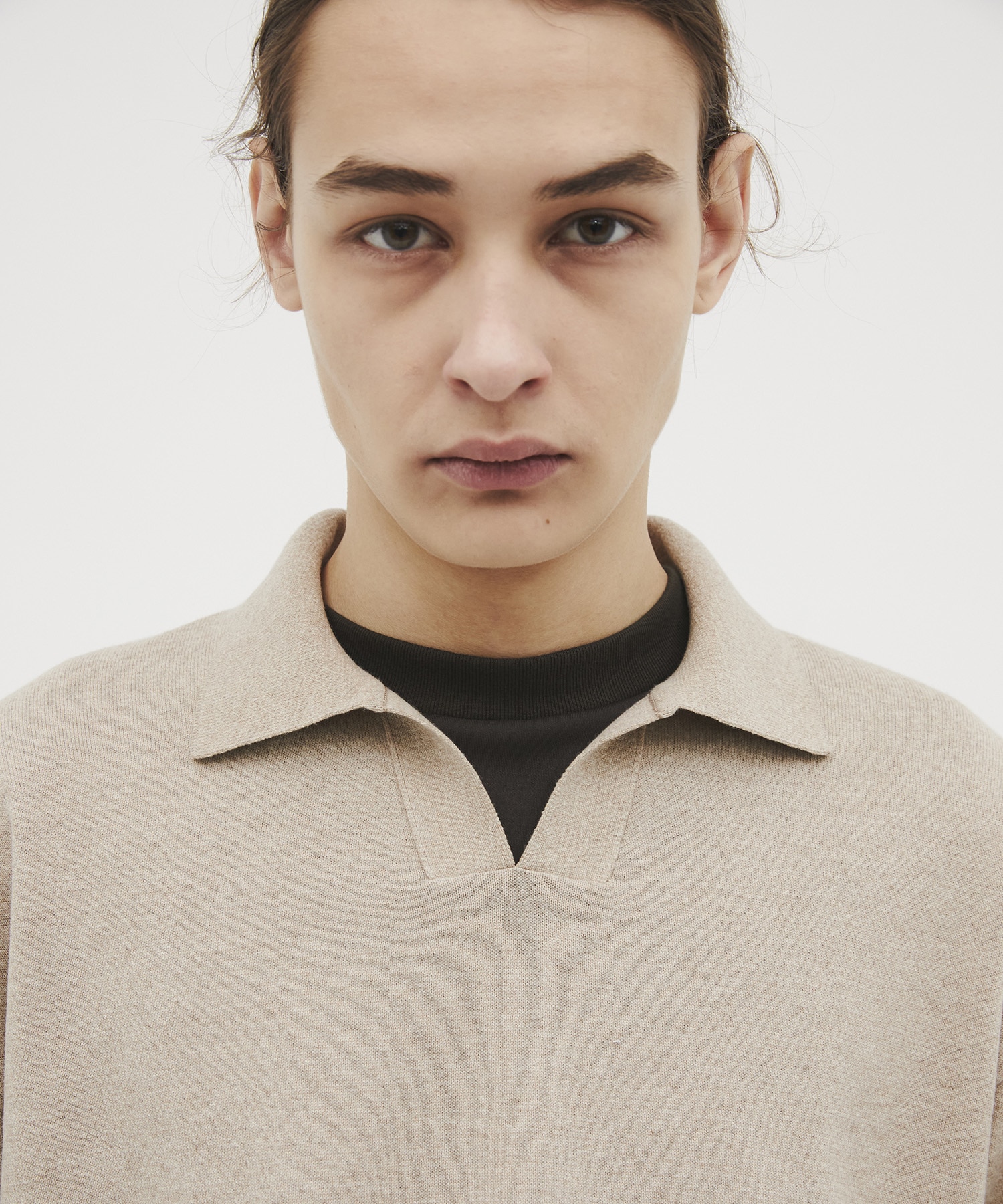 和紙ウール スキッパーポロ