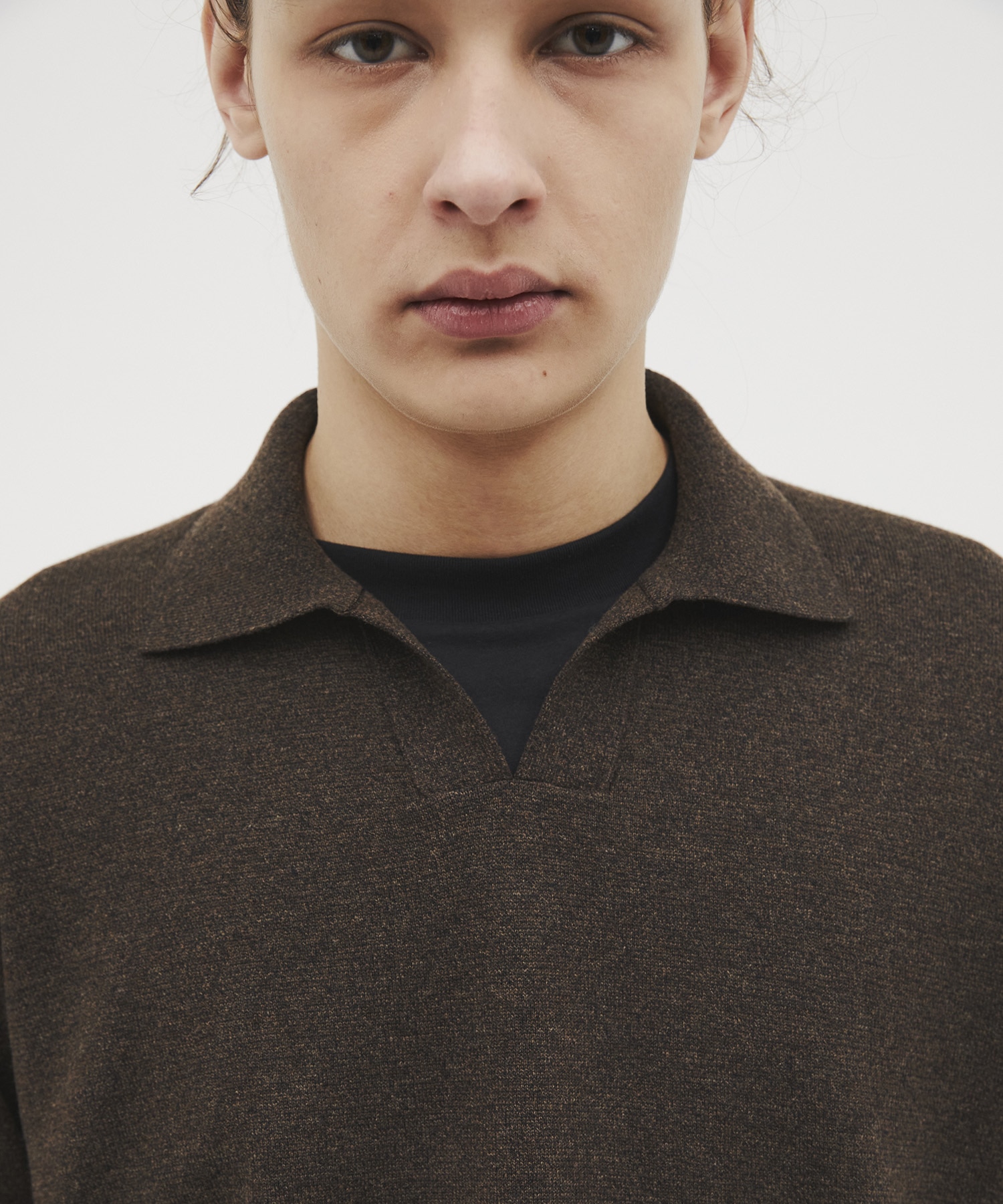 和紙ウール スキッパーポロ