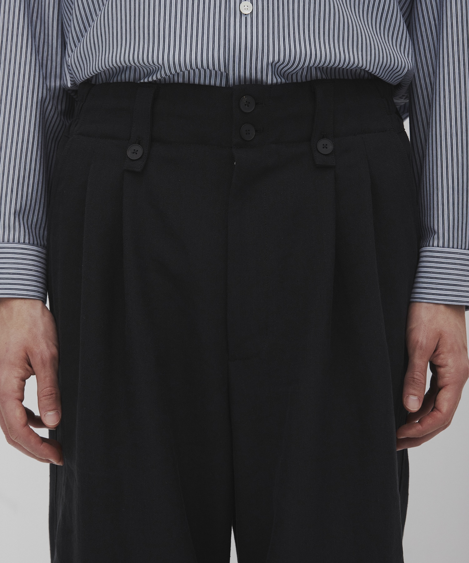 リネンキャンバス パラシュートパンツ