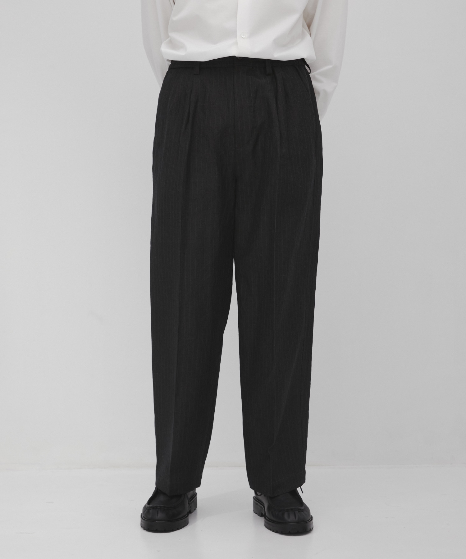 ウールリネンウェザ-イージースラックス