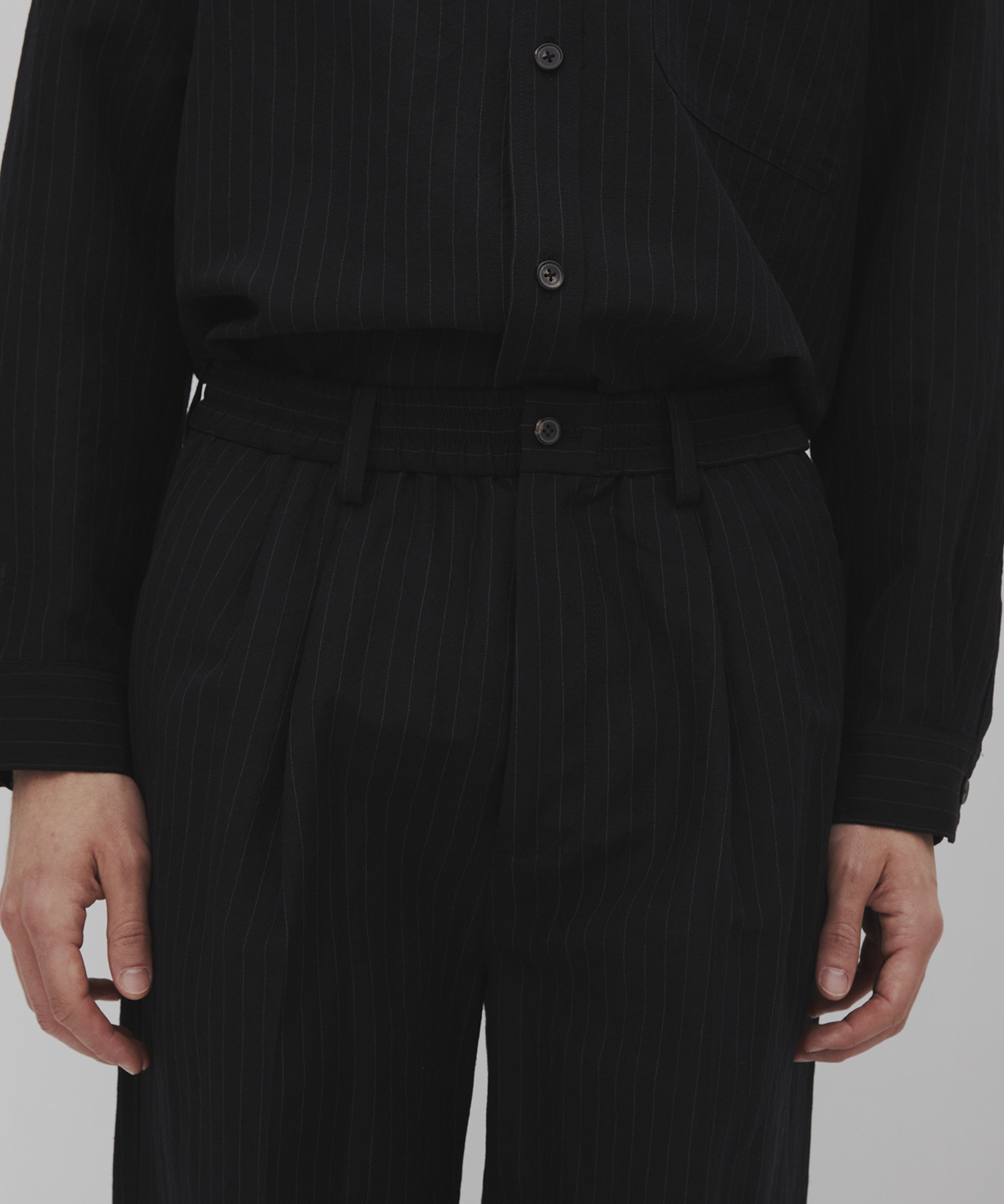 ウールリネンウェザ-イージースラックス