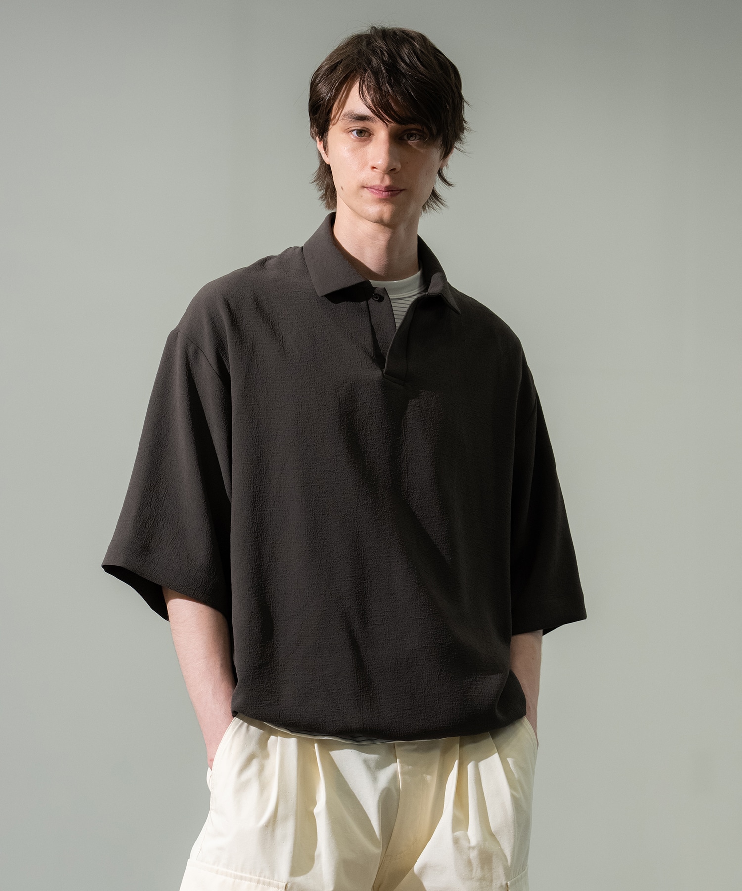 Multi-flex スキッパーポロシャツ