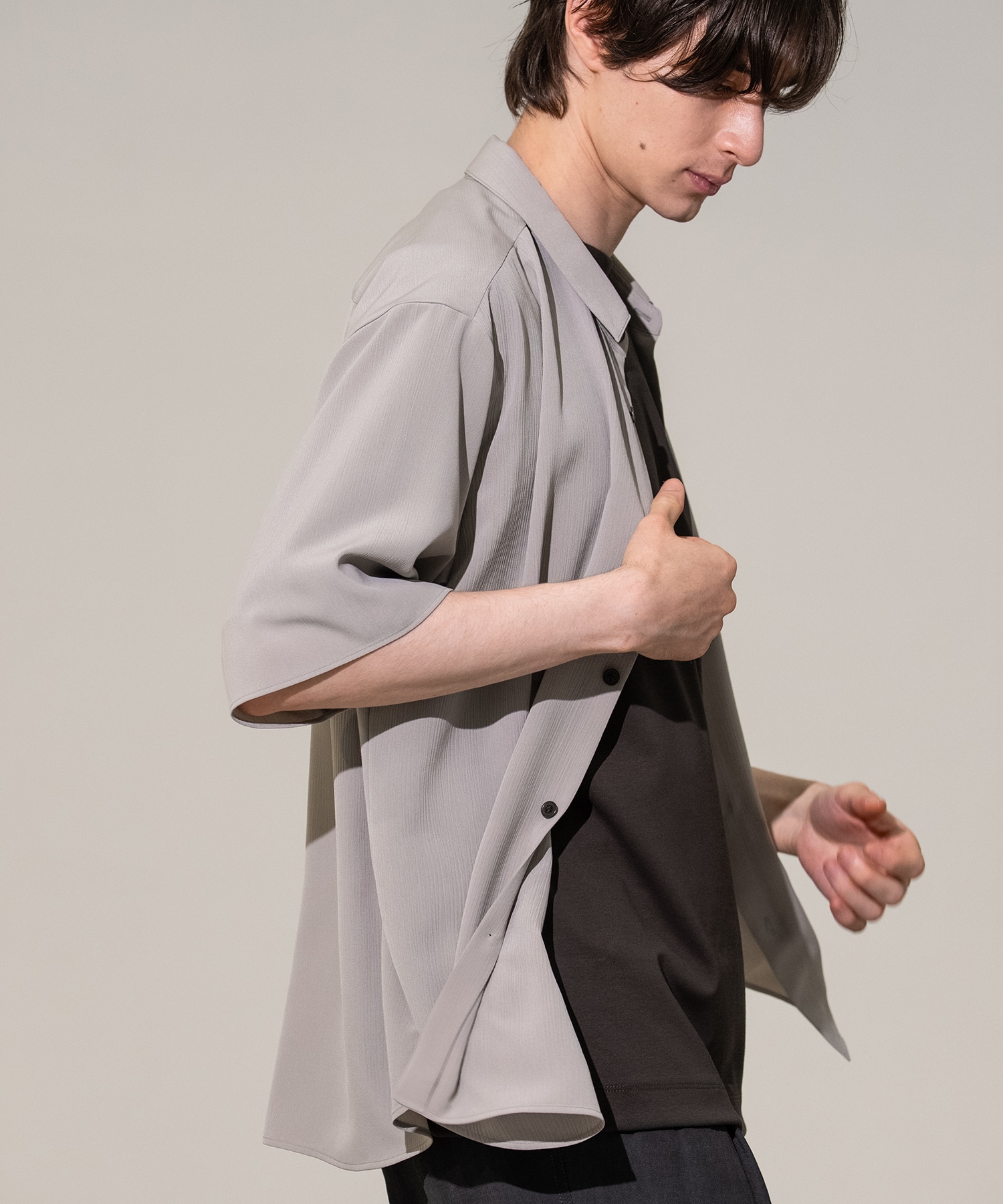 Air pleats リラックスS/Sシャツ