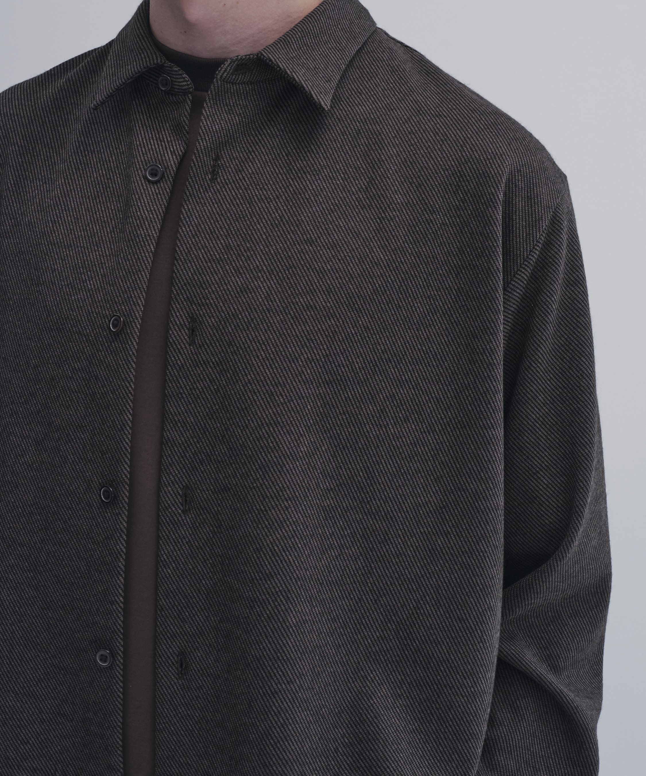 KANEMASA KNITウールネルシャツ