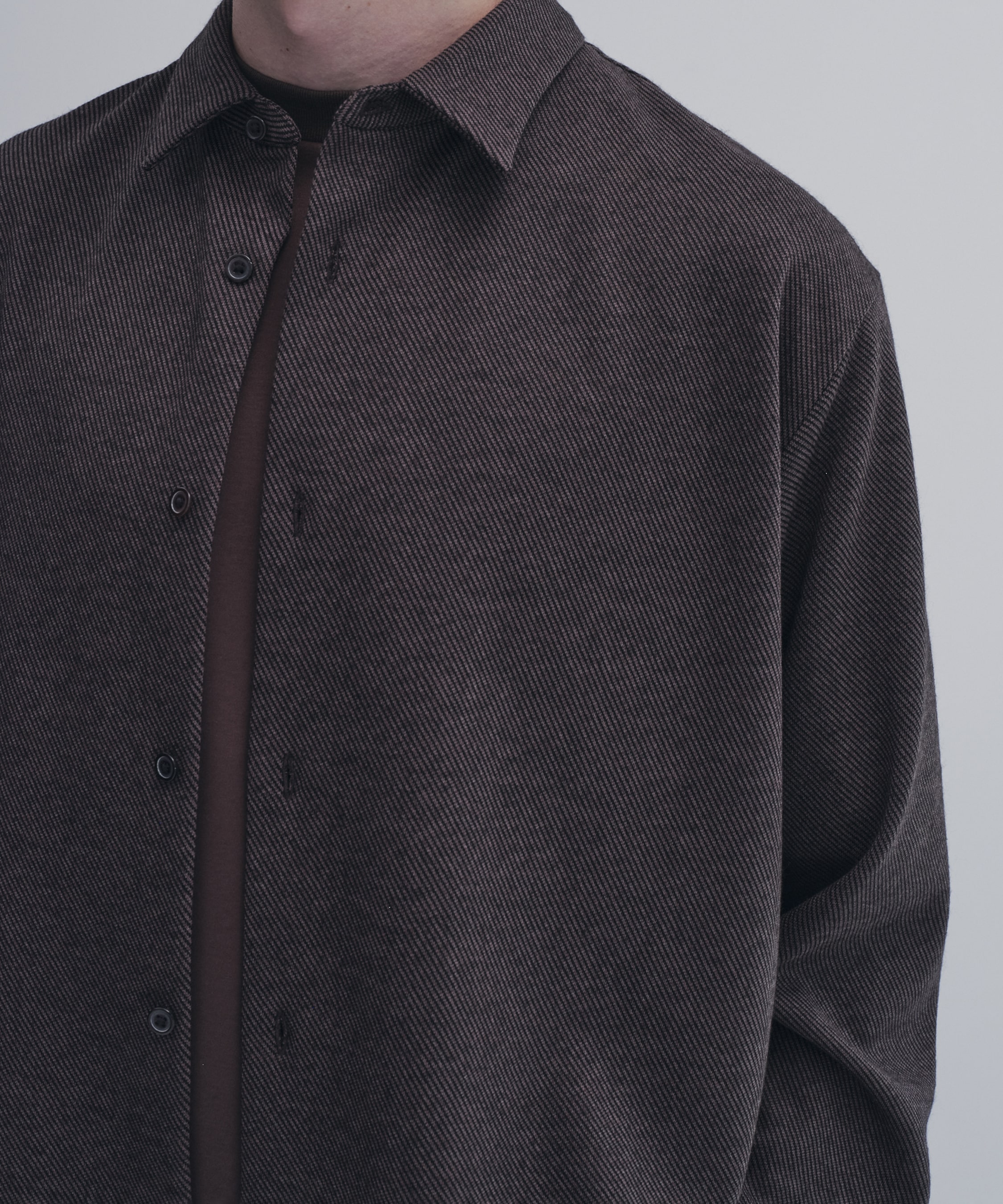 KANEMASA KNITウールネルシャツ