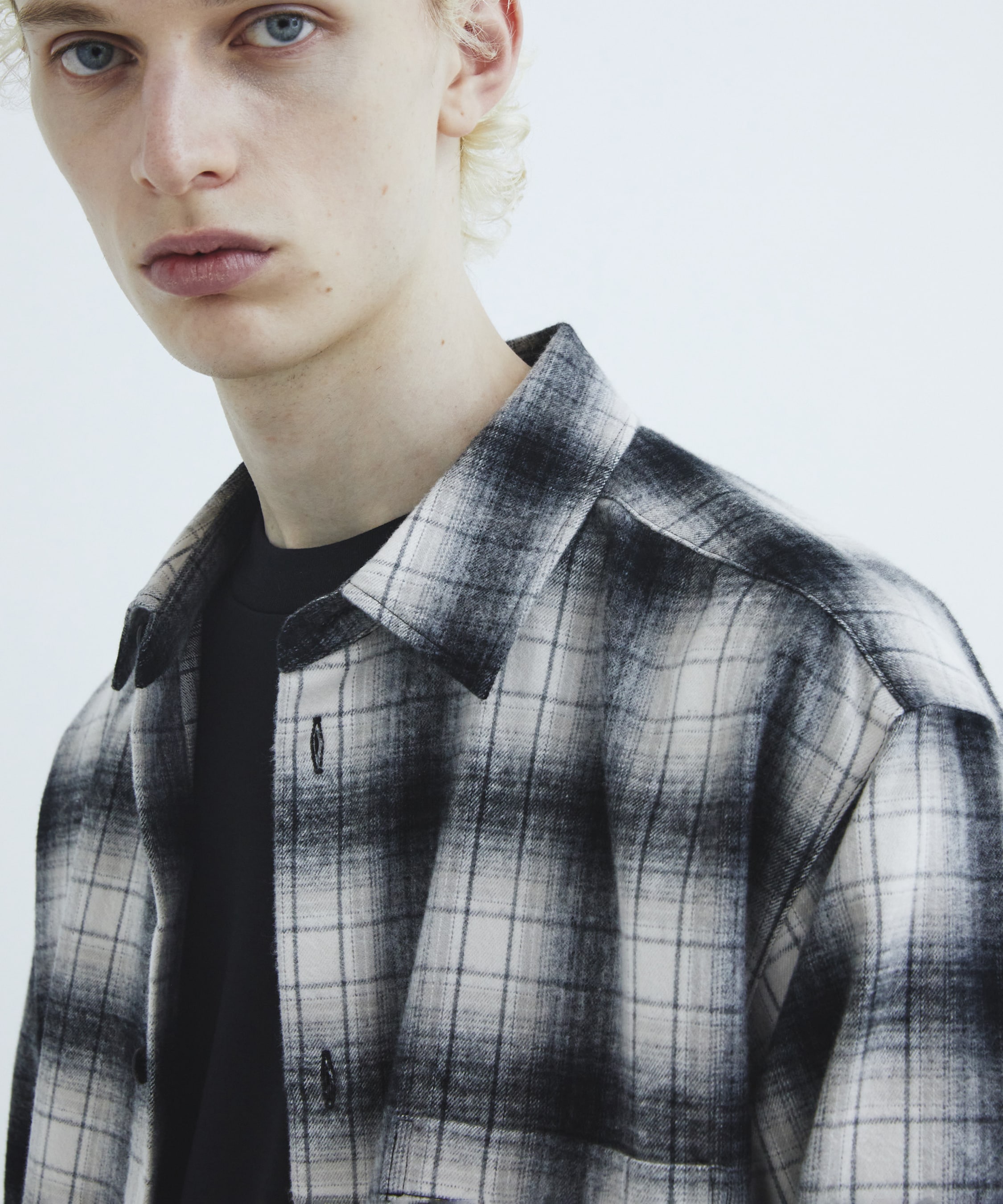 ソフトフランネルチェックシャツ