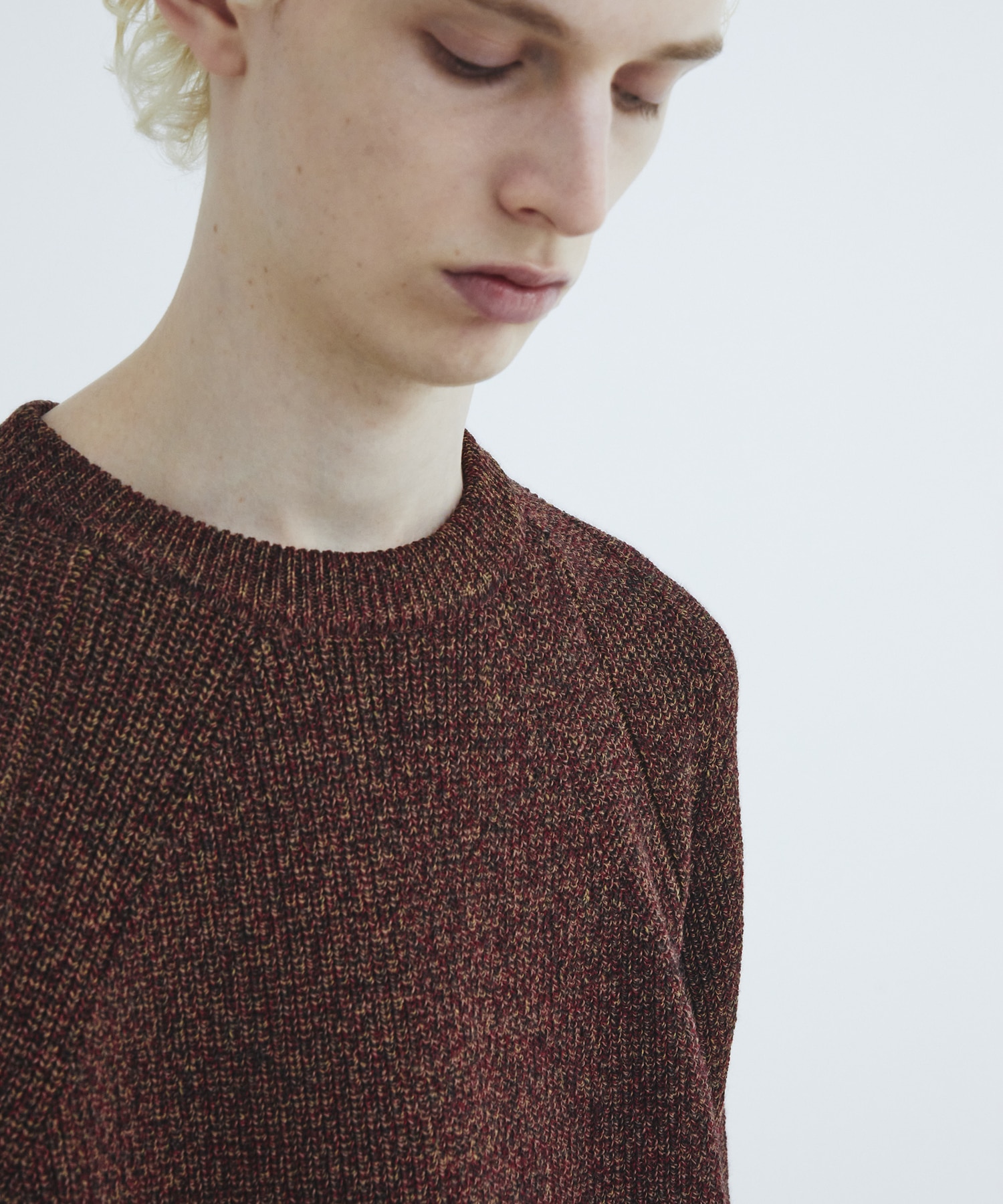 Mixing knit ロングスリーブ