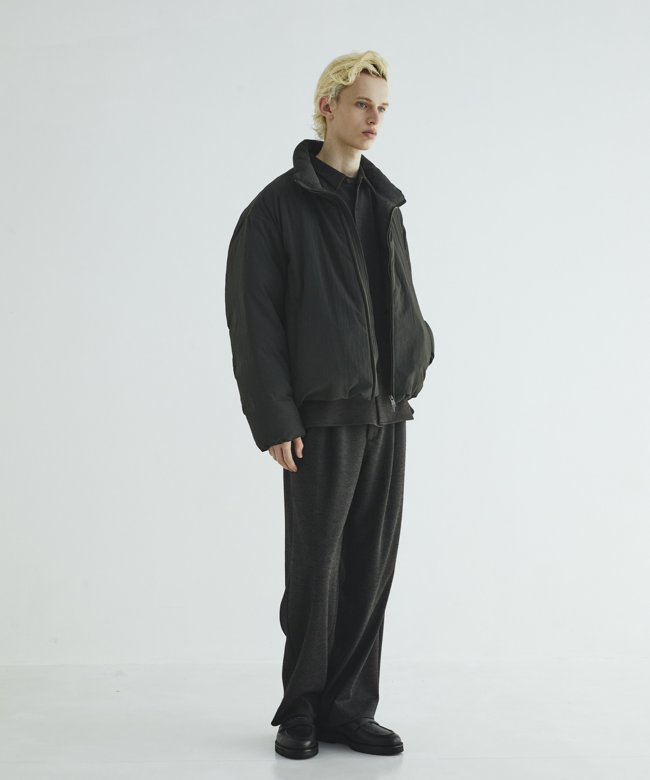 KANEMASA KNITウールネルスラックス