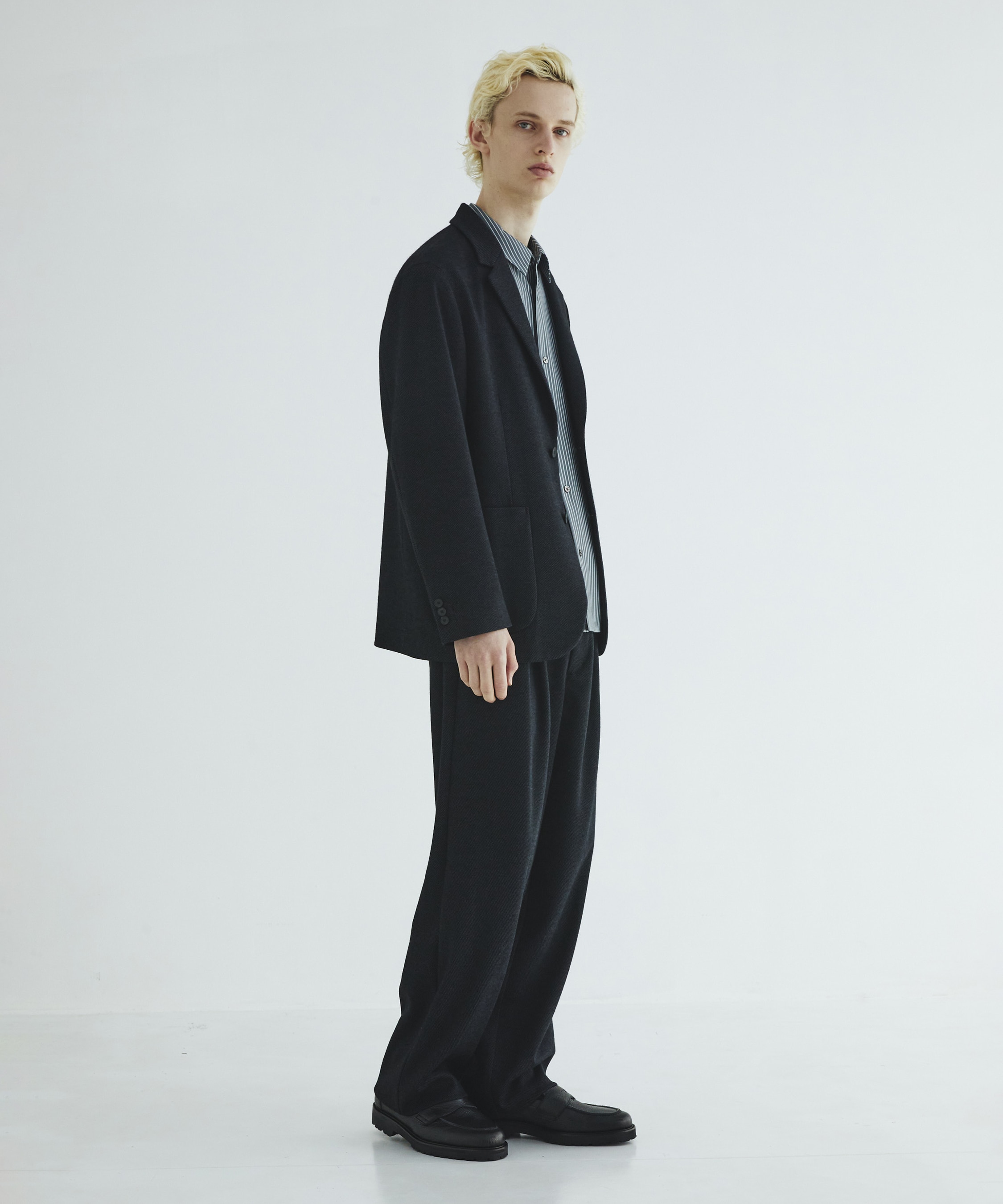 KANEMASA KNITウールネルスラックス