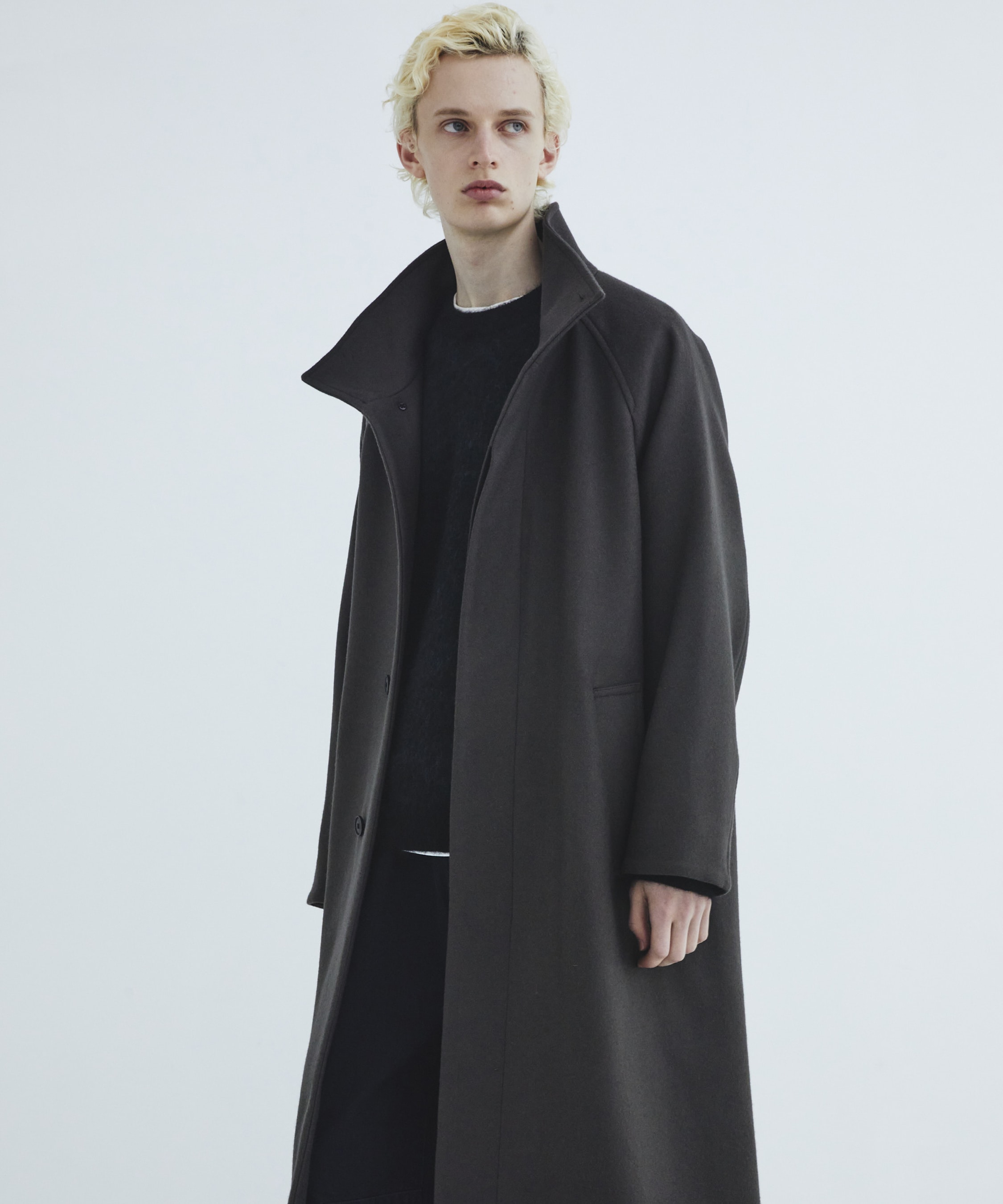 Premium meltonスタンドコート