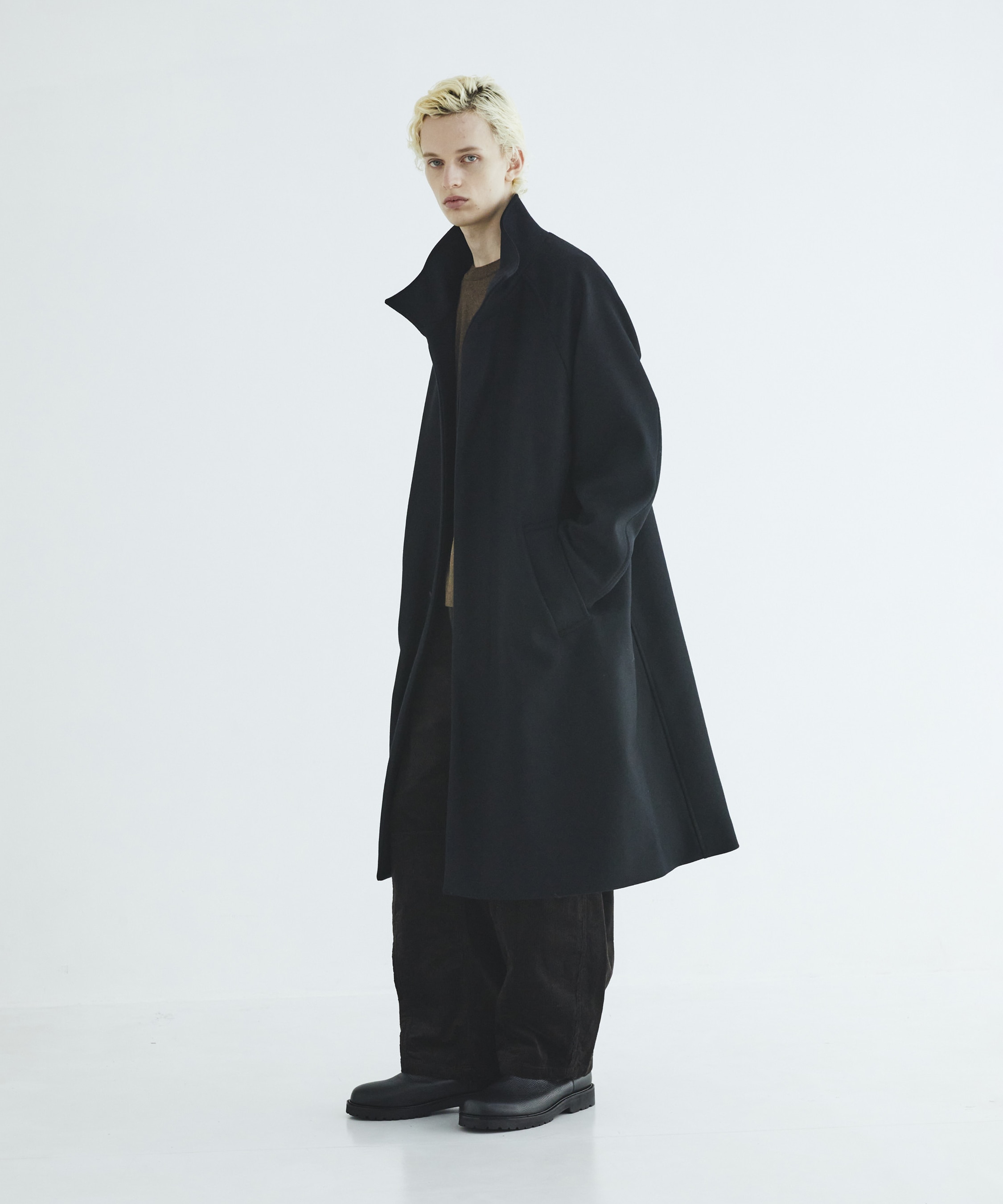 Premium meltonスタンドコート