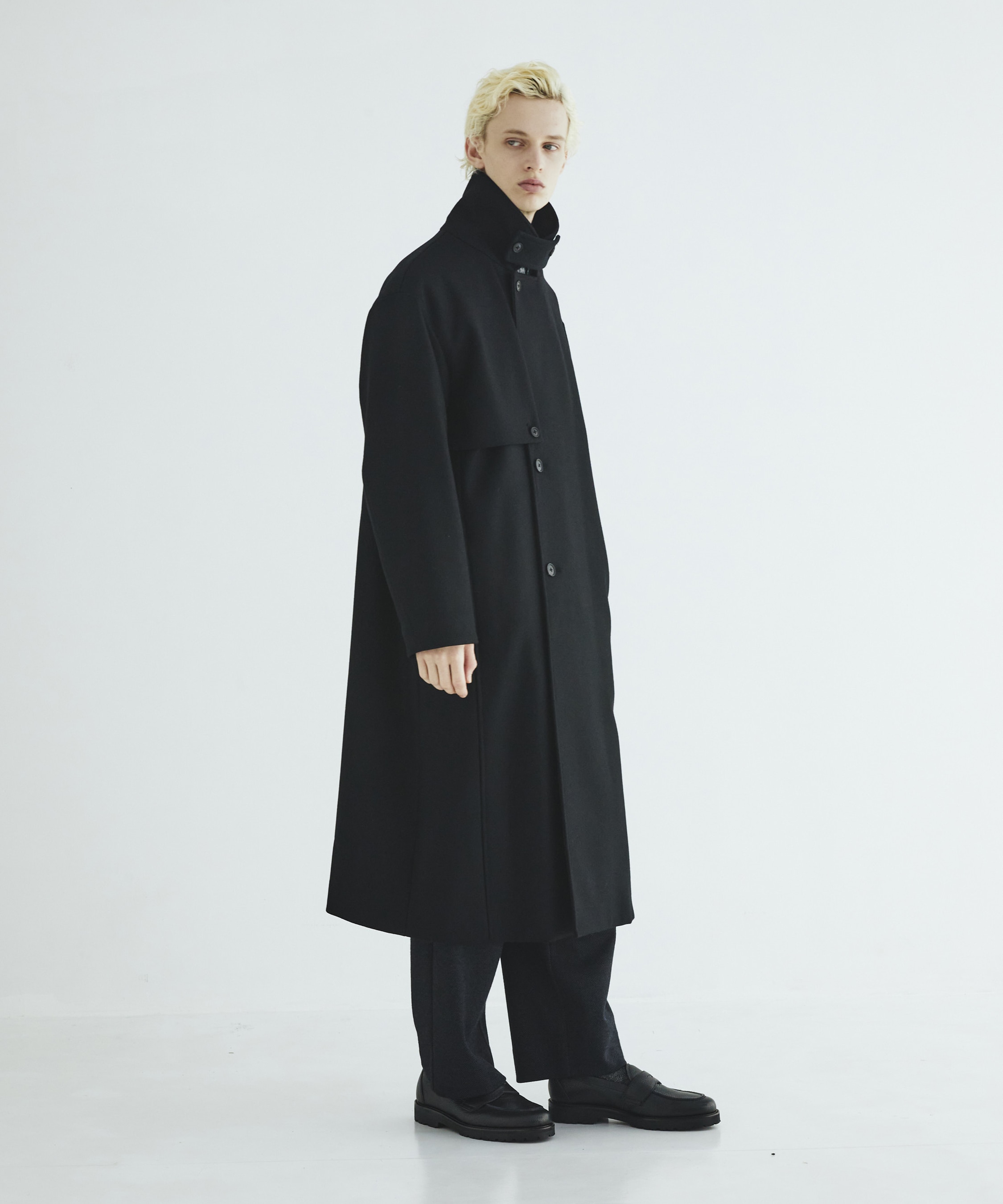 Premium meltonベルテッドコート