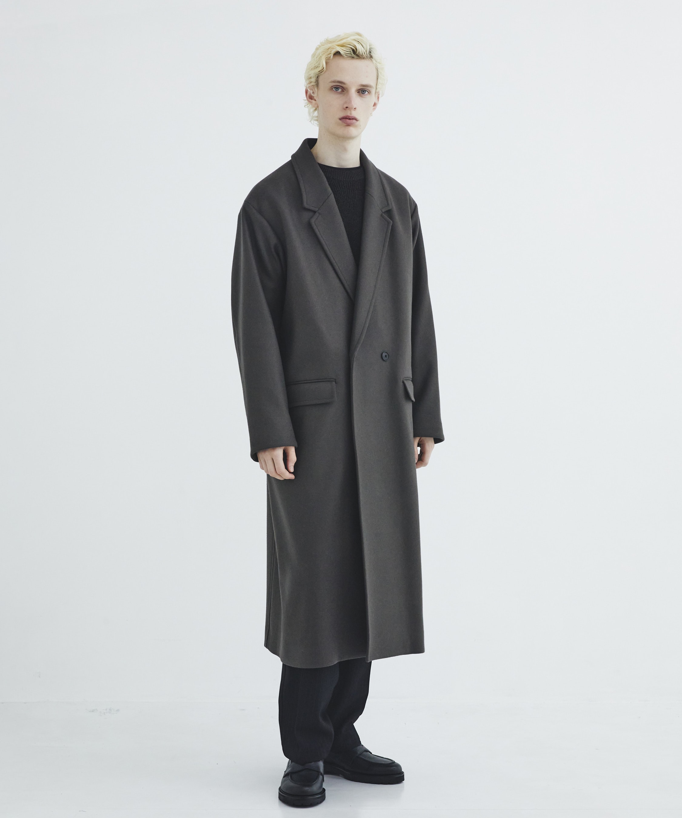 Premium meltonオーバーチェスターコート