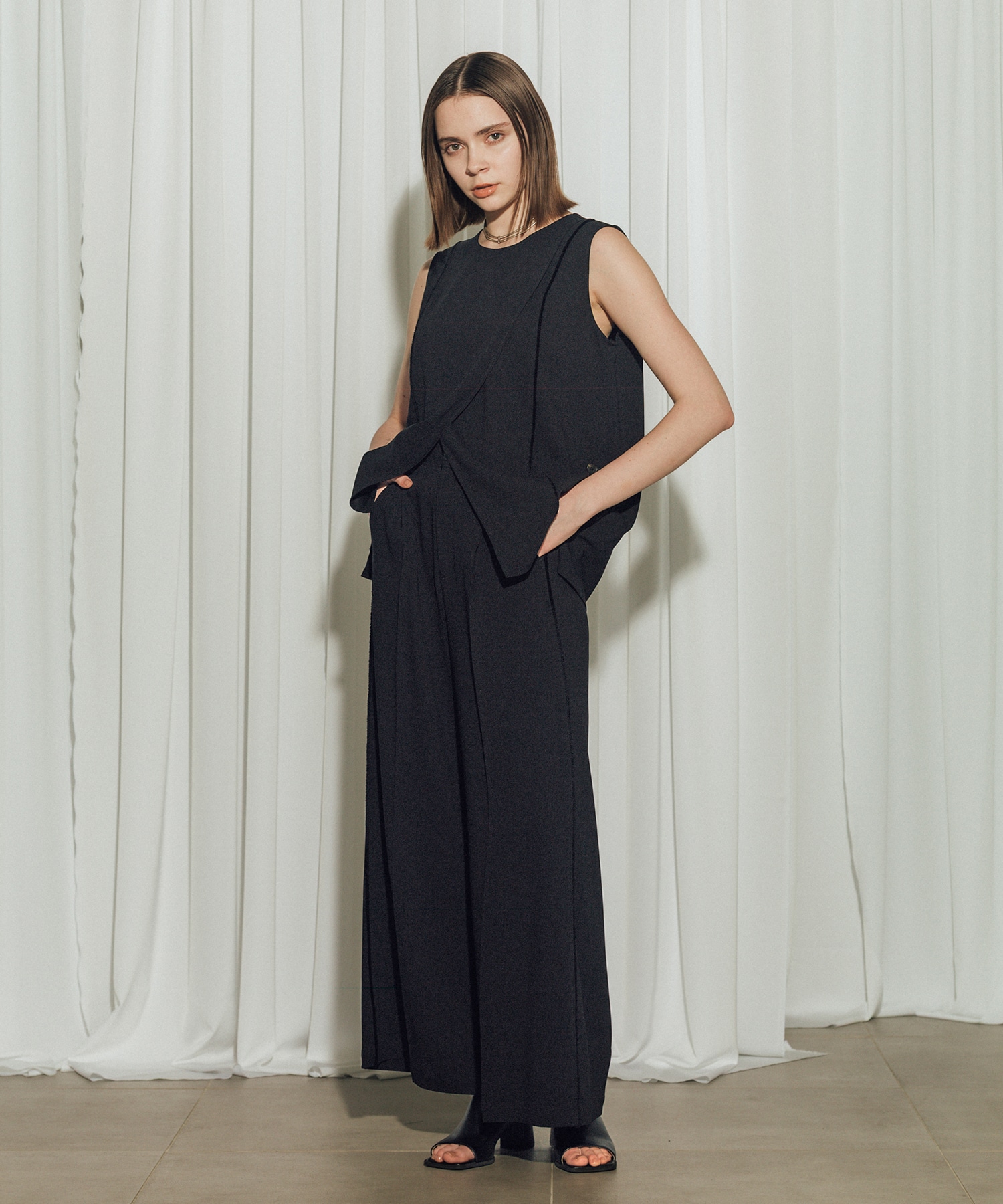 Back Satin Georgette Tops