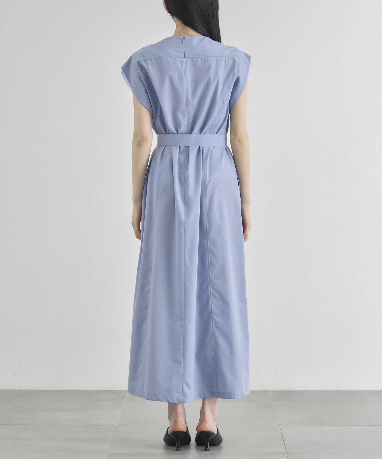 Chambray Belted Dress