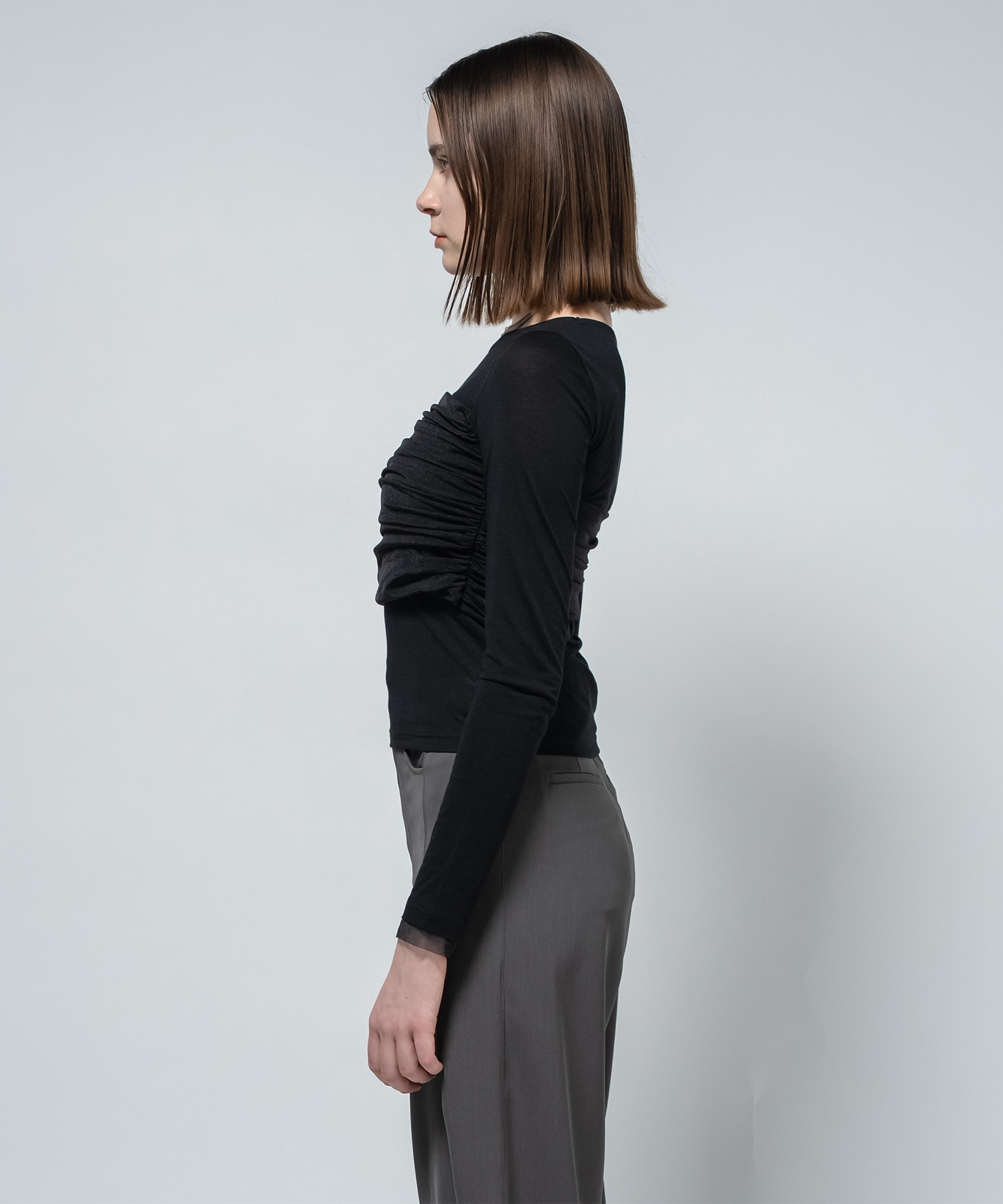 Sheer Tulle Combination Tops