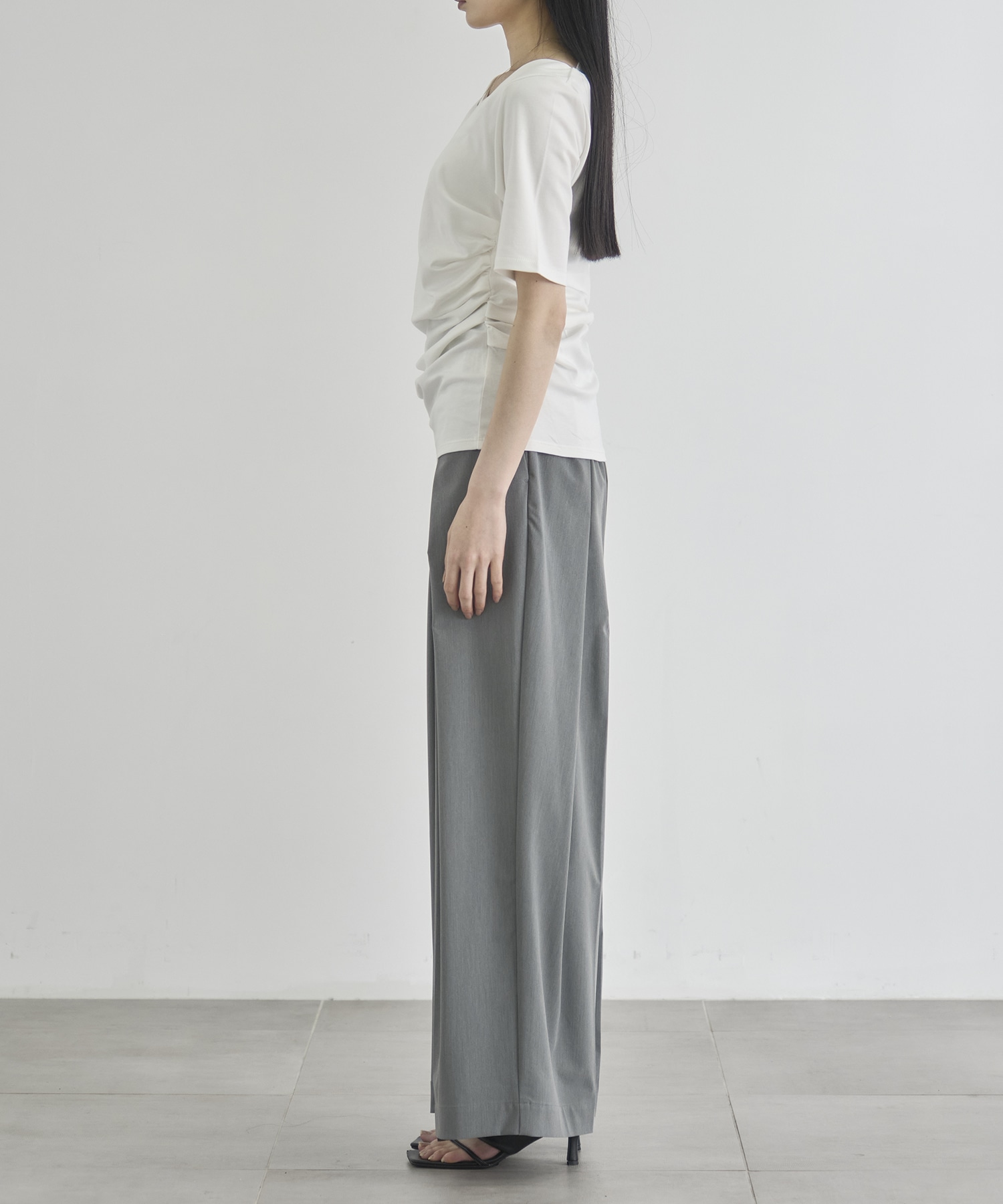 Asymmetry Tack Drape Tee