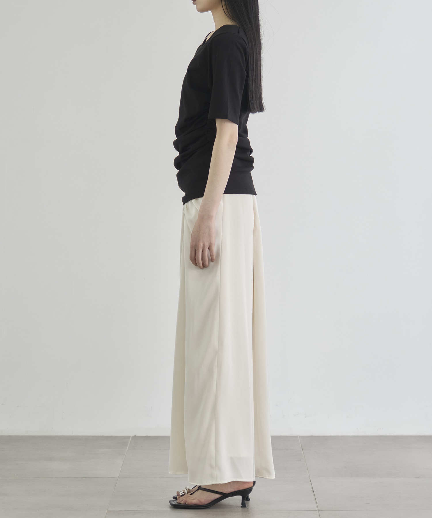 Asymmetry Tack Drape Tee