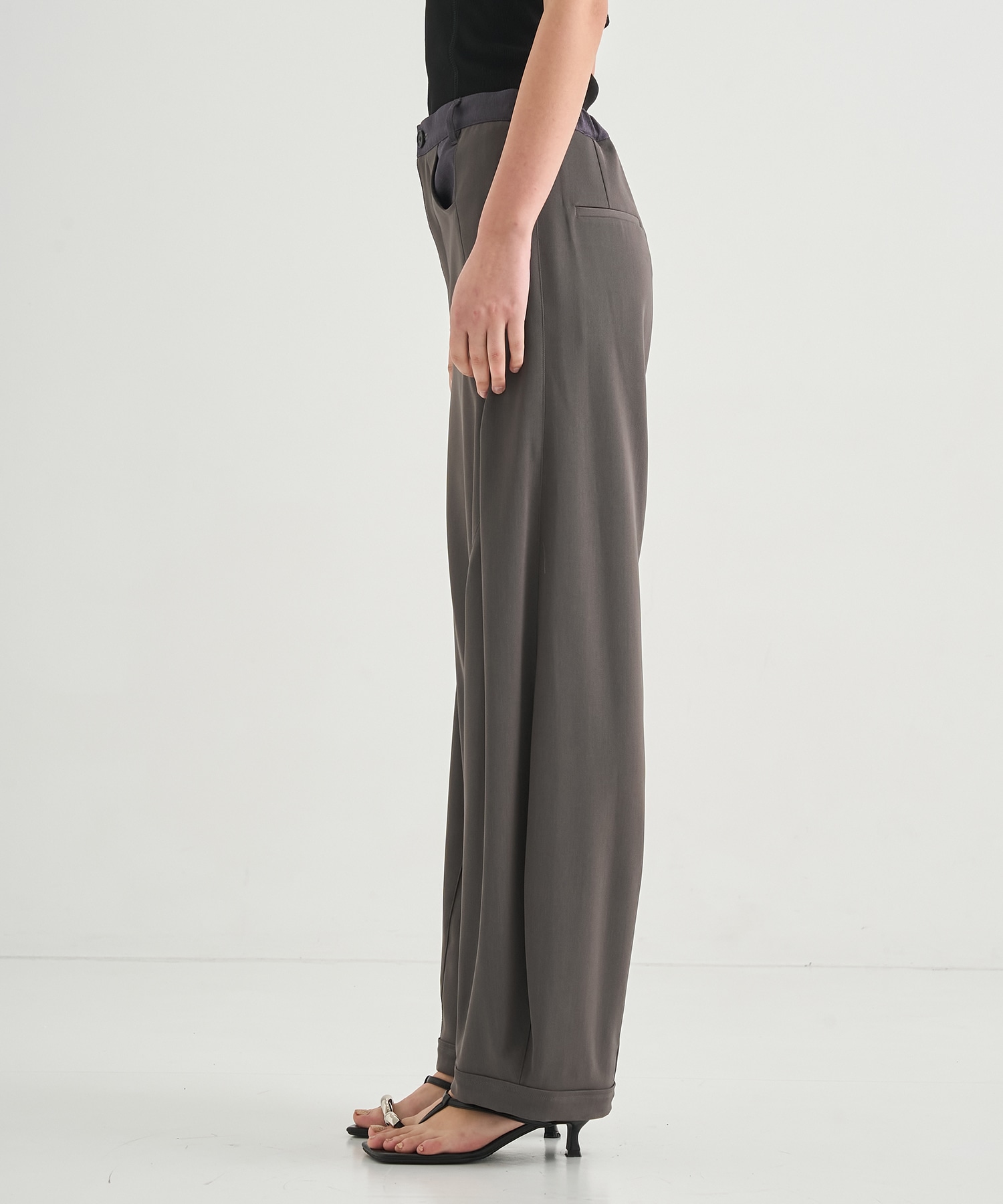 Twill Barrel Leg Pants