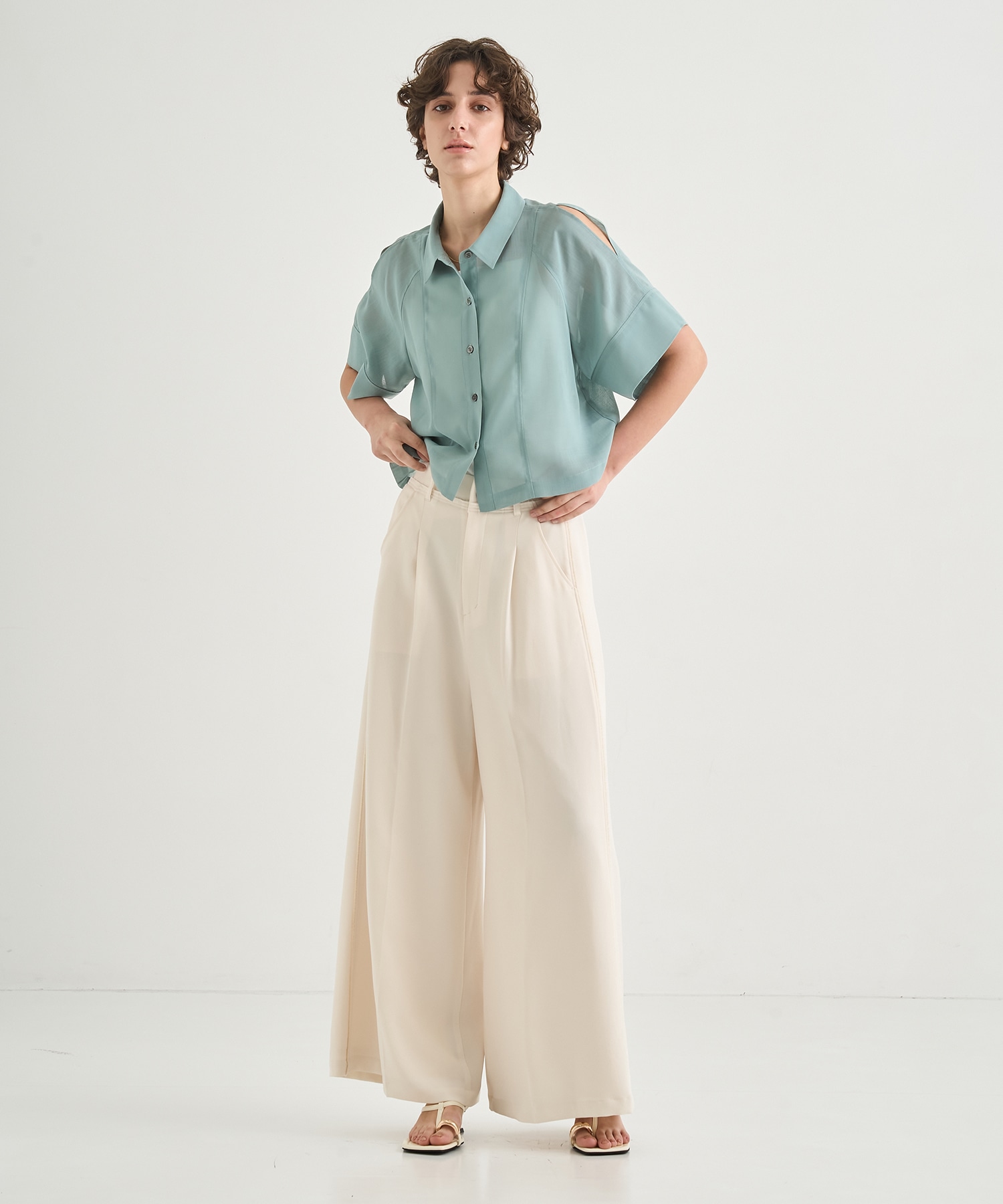 Back Satin Georgette Pants