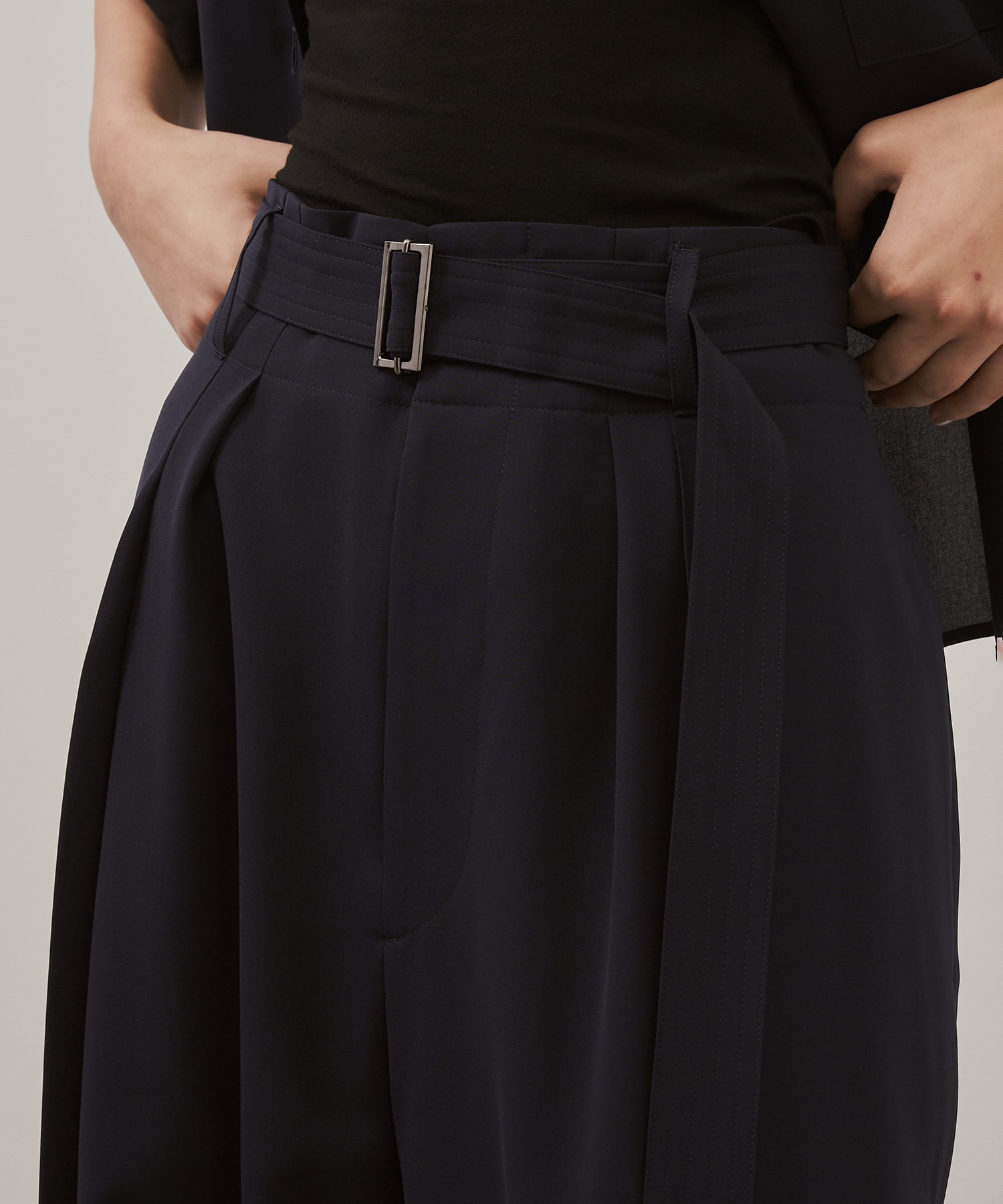 Belt Tuck Pants