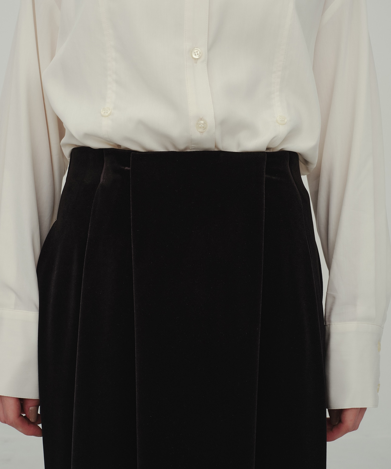Velor Tuck Skirt