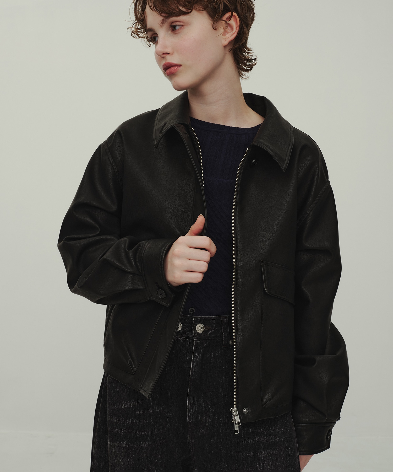 Leather Blouson