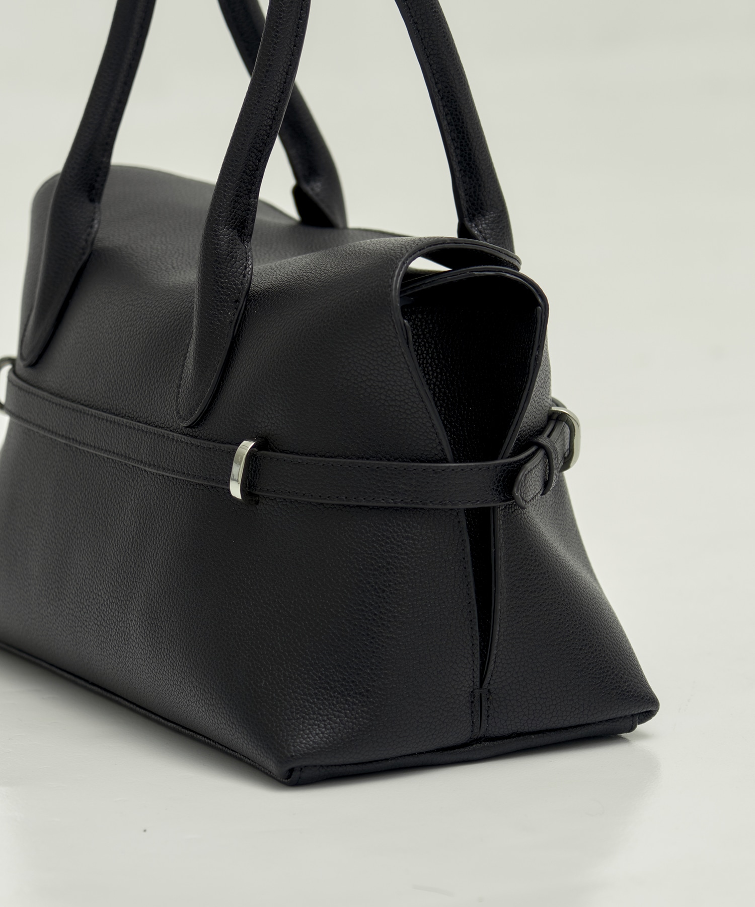 Leather Belted Handbag