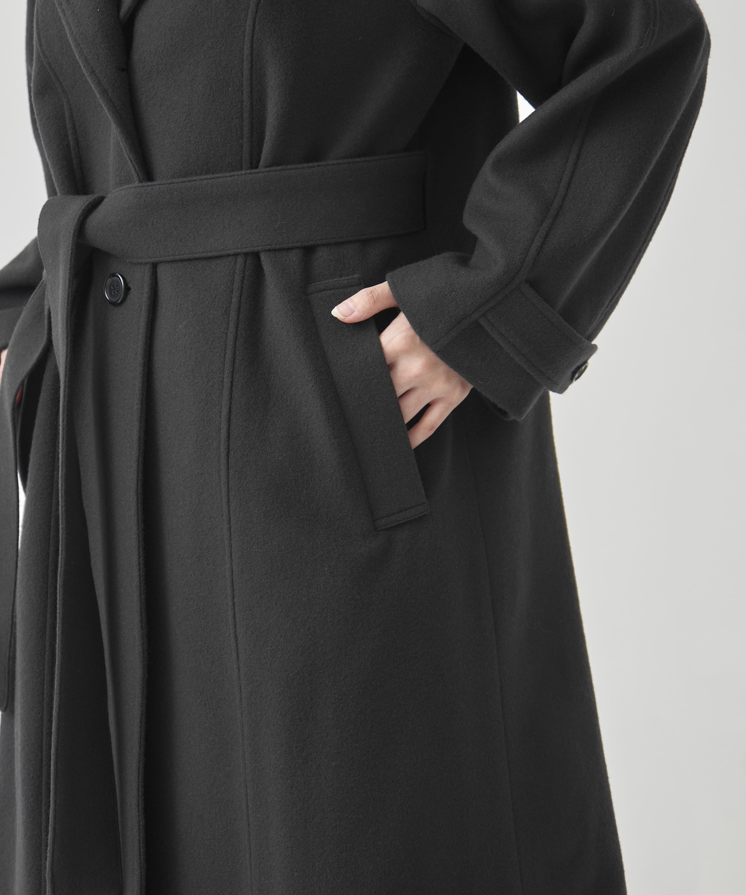 DoubleCollar Raglan Coat