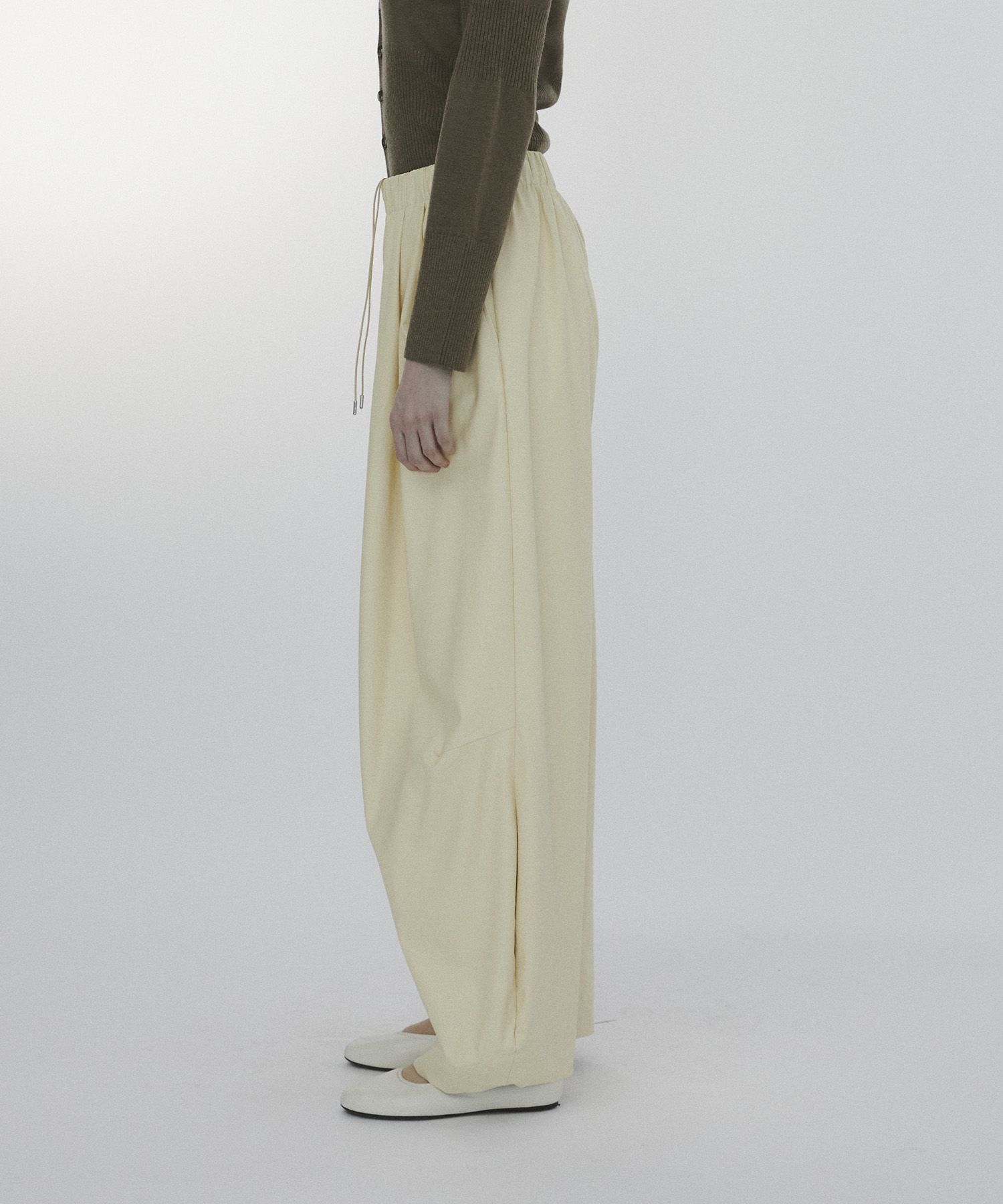 Faux Leather Barrel Trousers