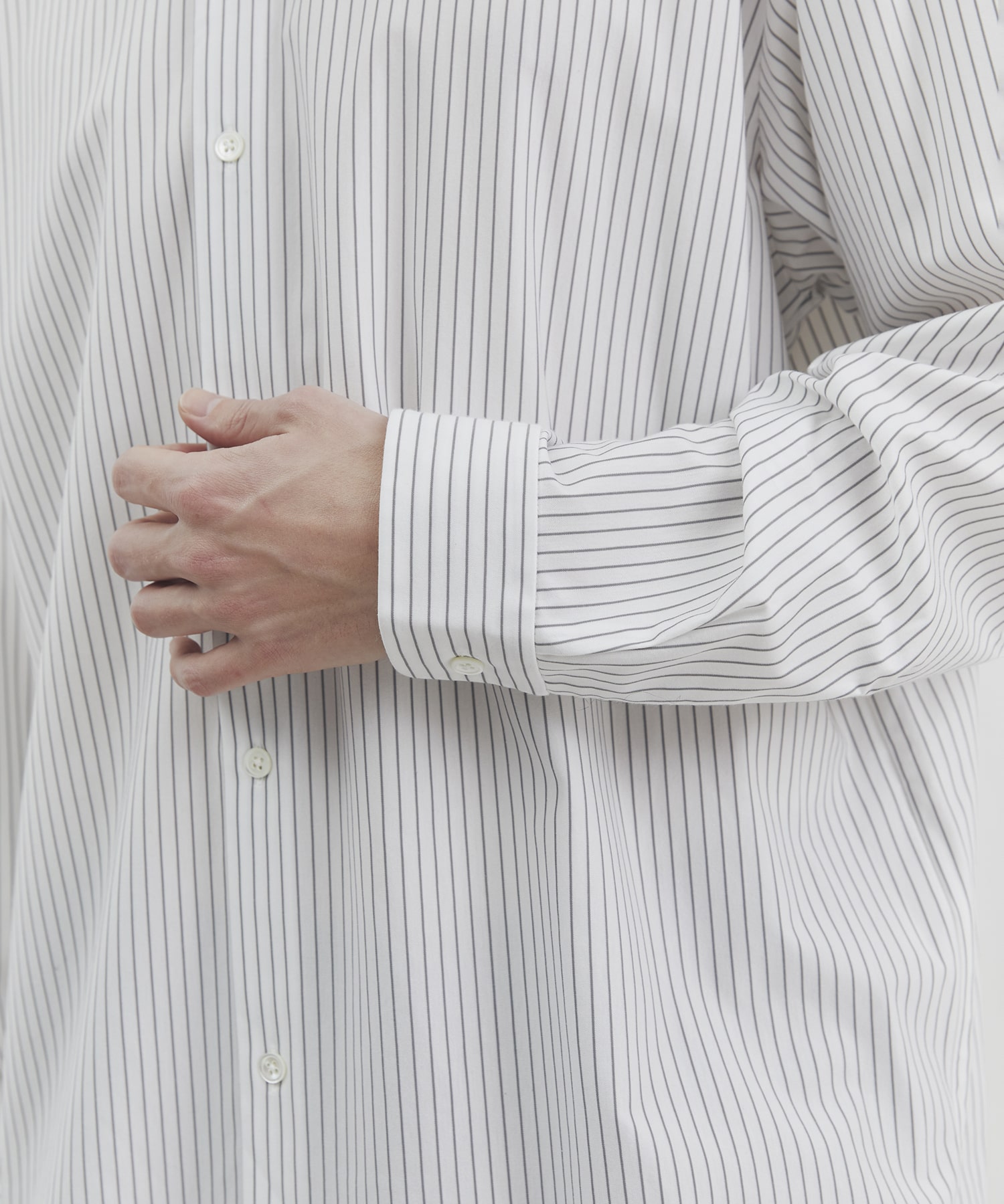 KANEMASA KNITバンドカラーシャツ