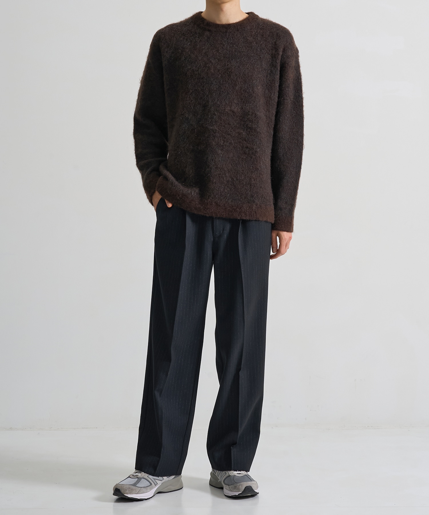 Relax tweed ストレートスラックス