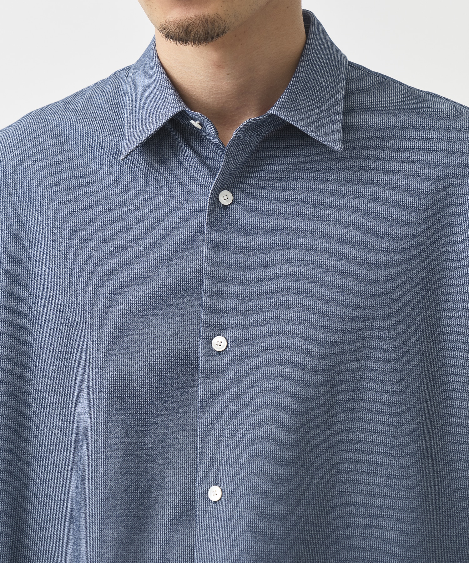 ＜WEB限定＞KANEMASA KNITマルチファブリックシャツ