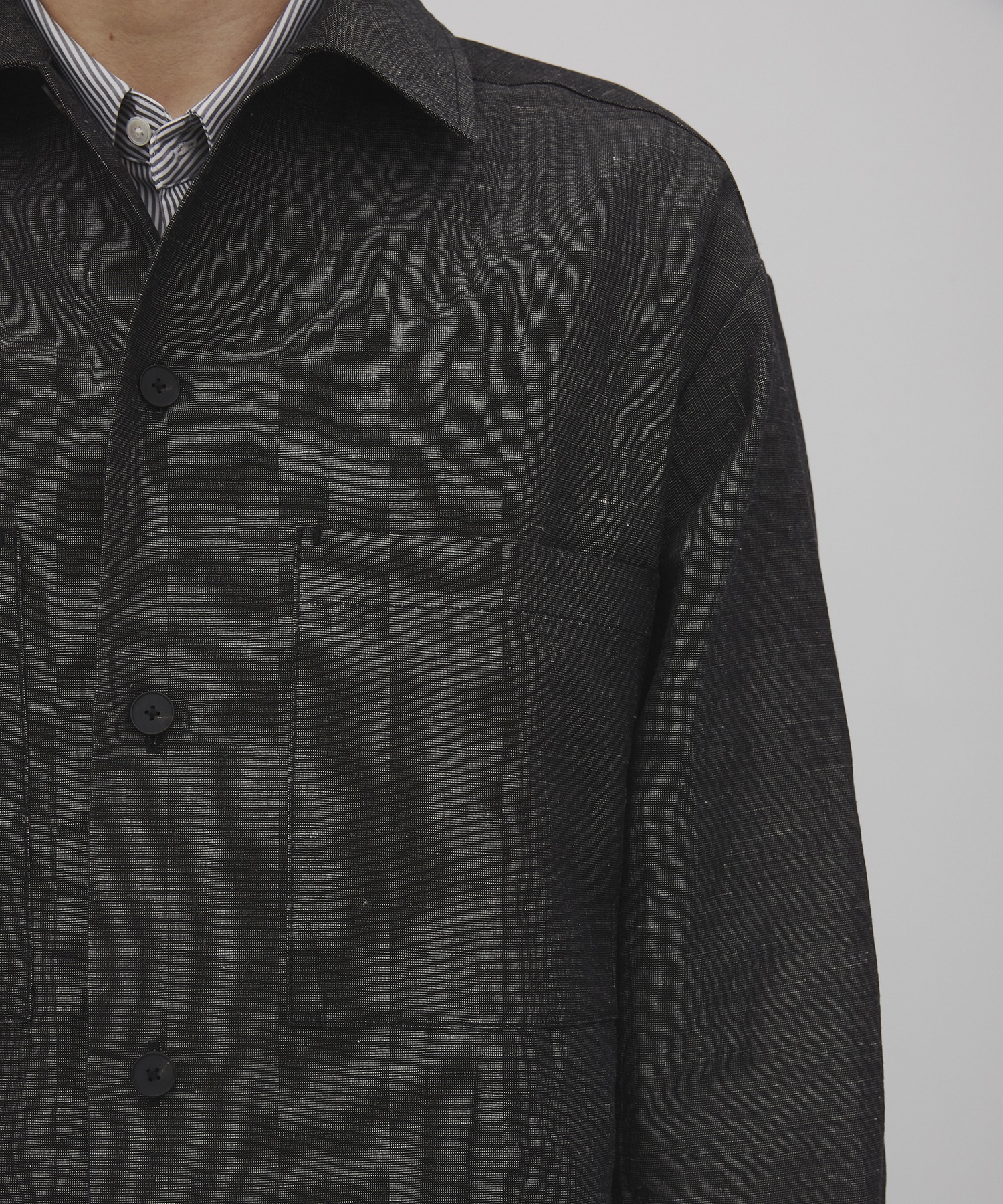 Hemp linen オーバーシャツ