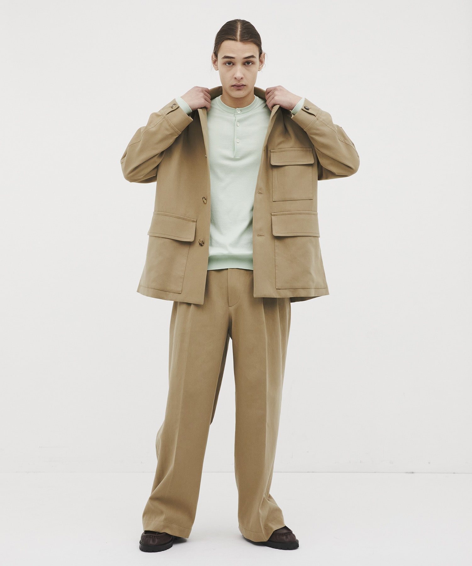 Sea island cotton ヘンリーネック