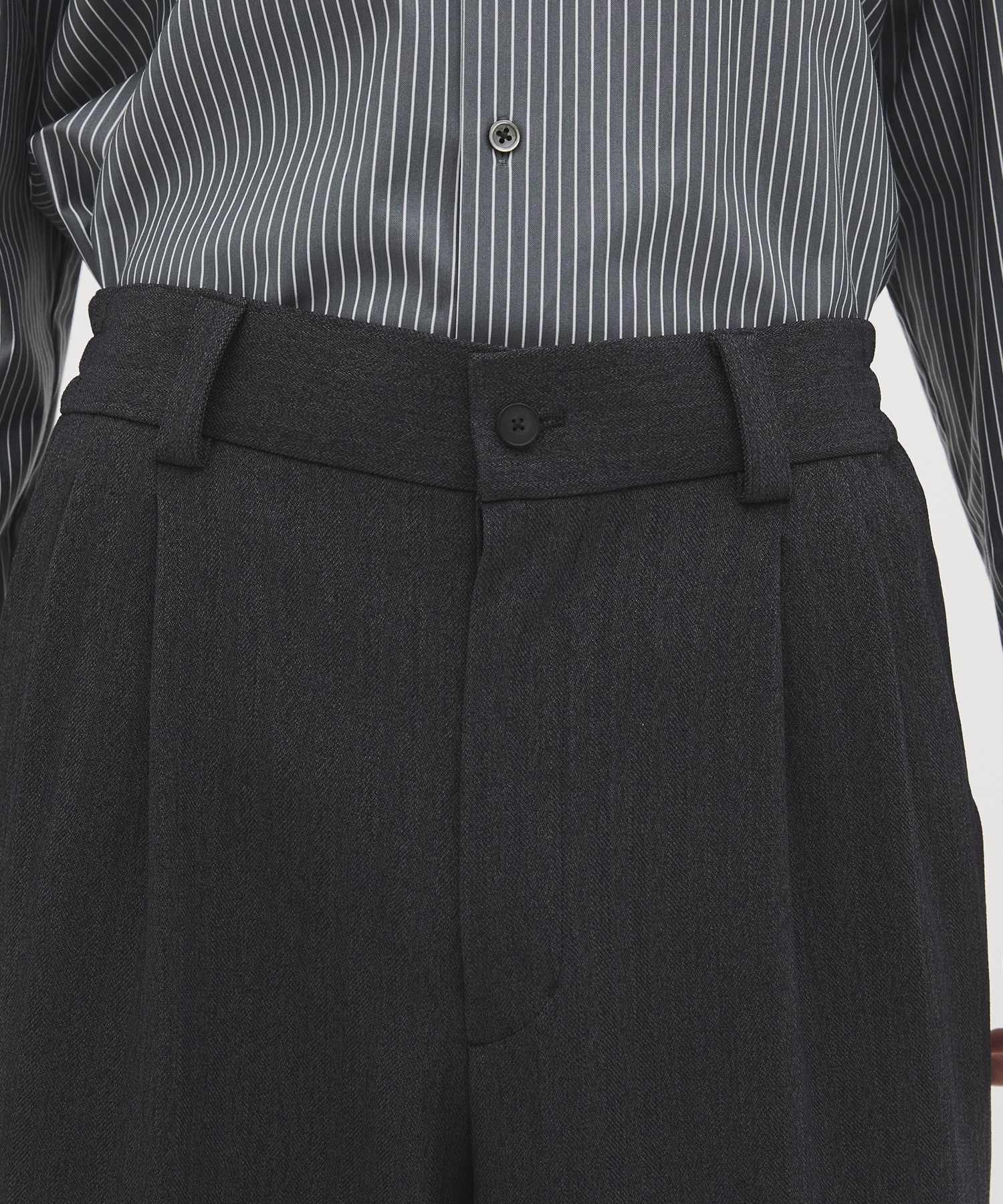 Mix herringbone ワイドパンツ