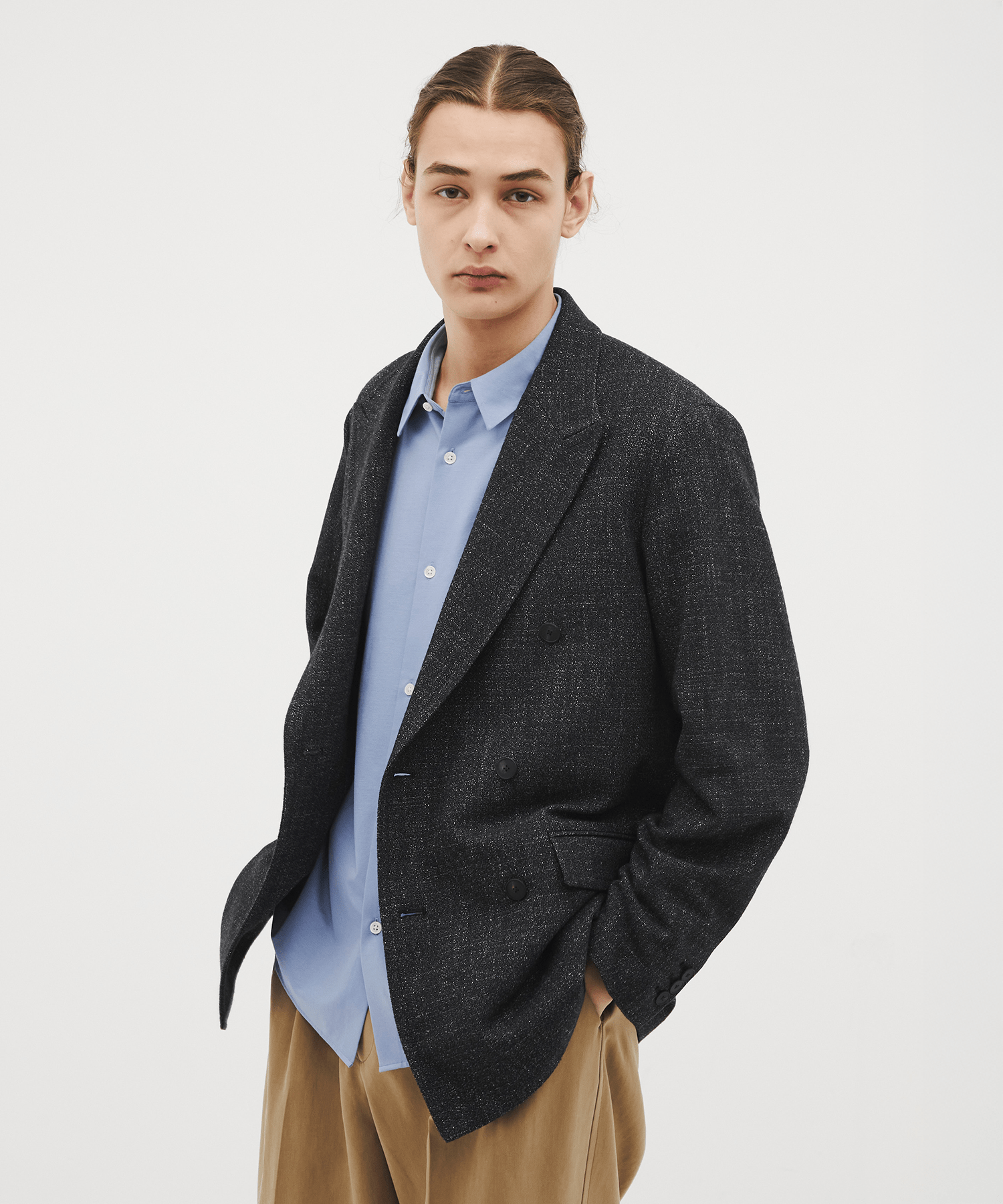 Giolica tweed ダブルブレザー