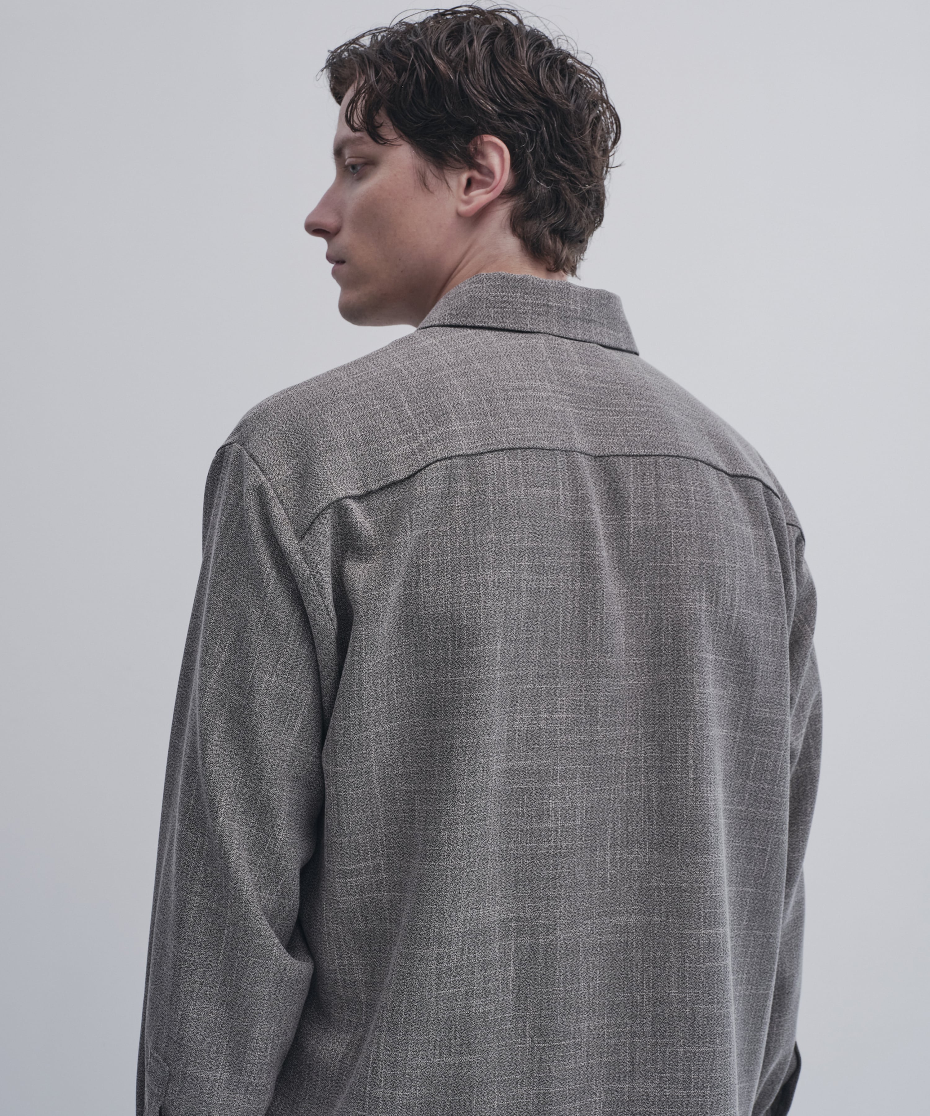 Easy tweed シャツ