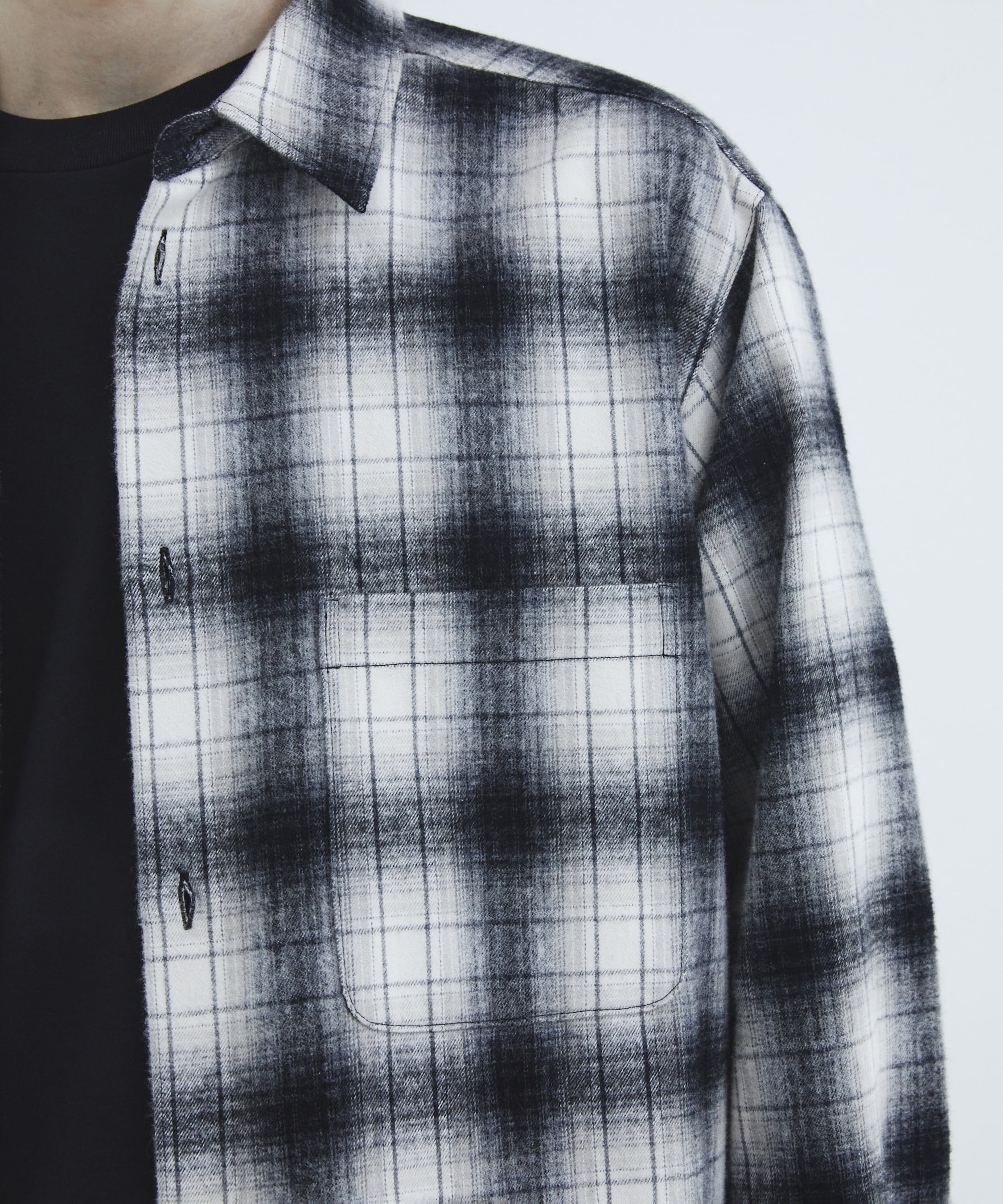 ソフトフランネルチェックシャツ