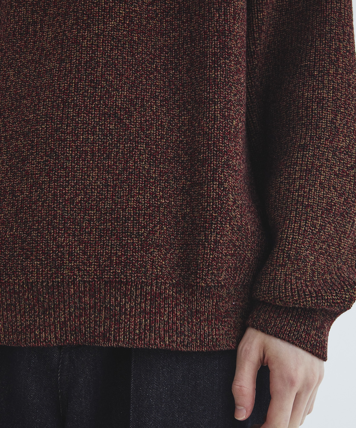 Mixing knit ロングスリーブ