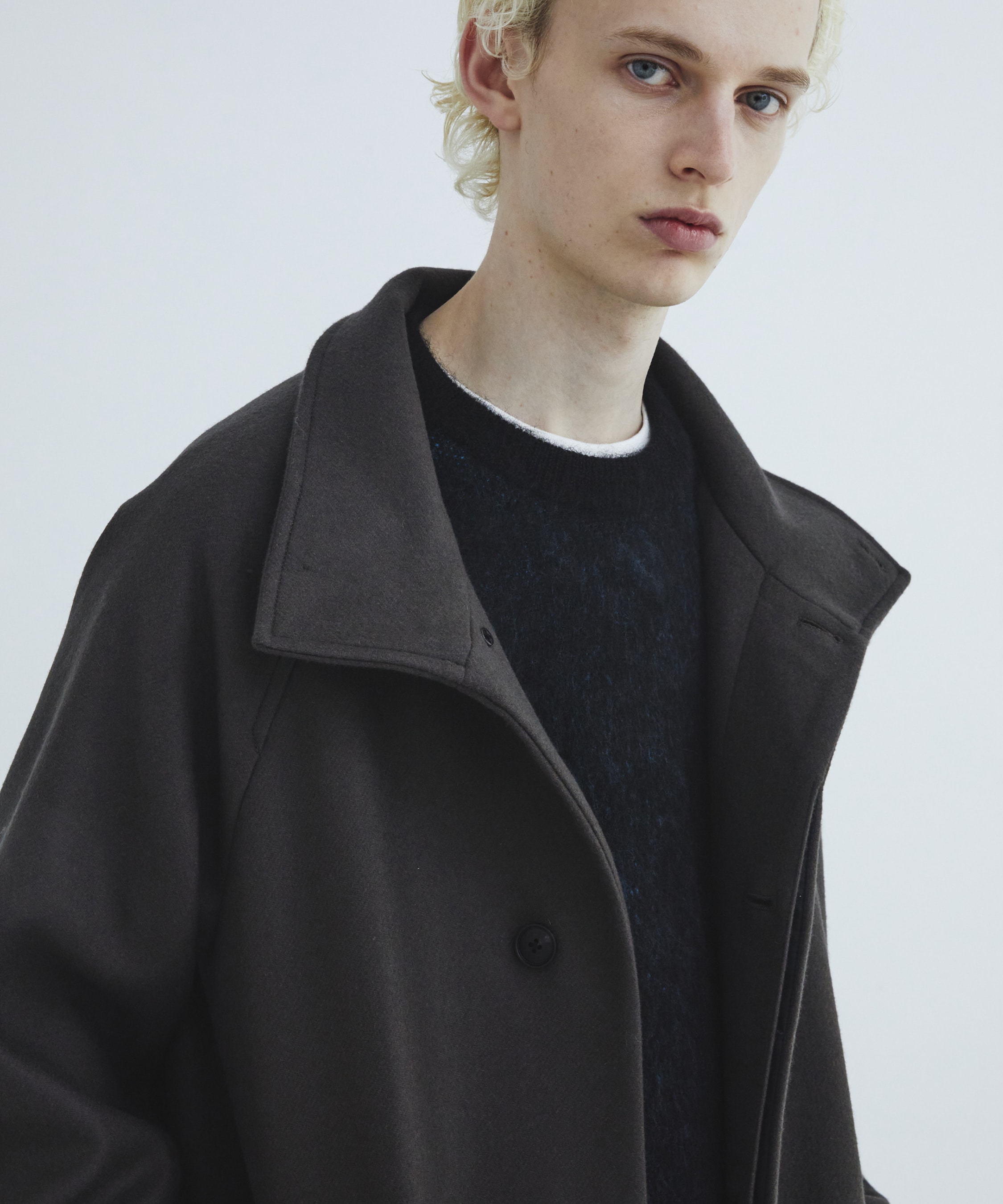 Premium meltonスタンドコート