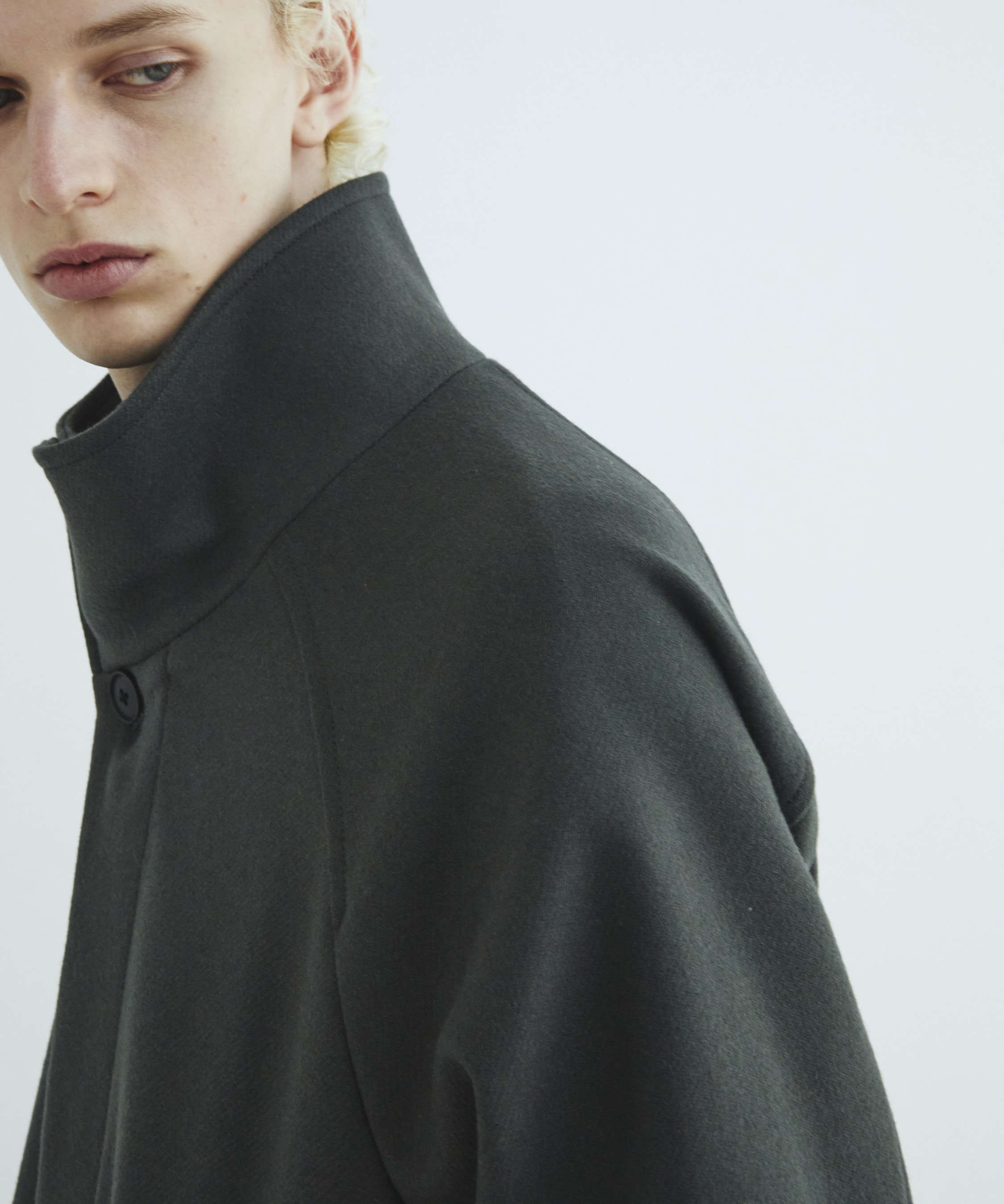 Premium meltonスタンドコート