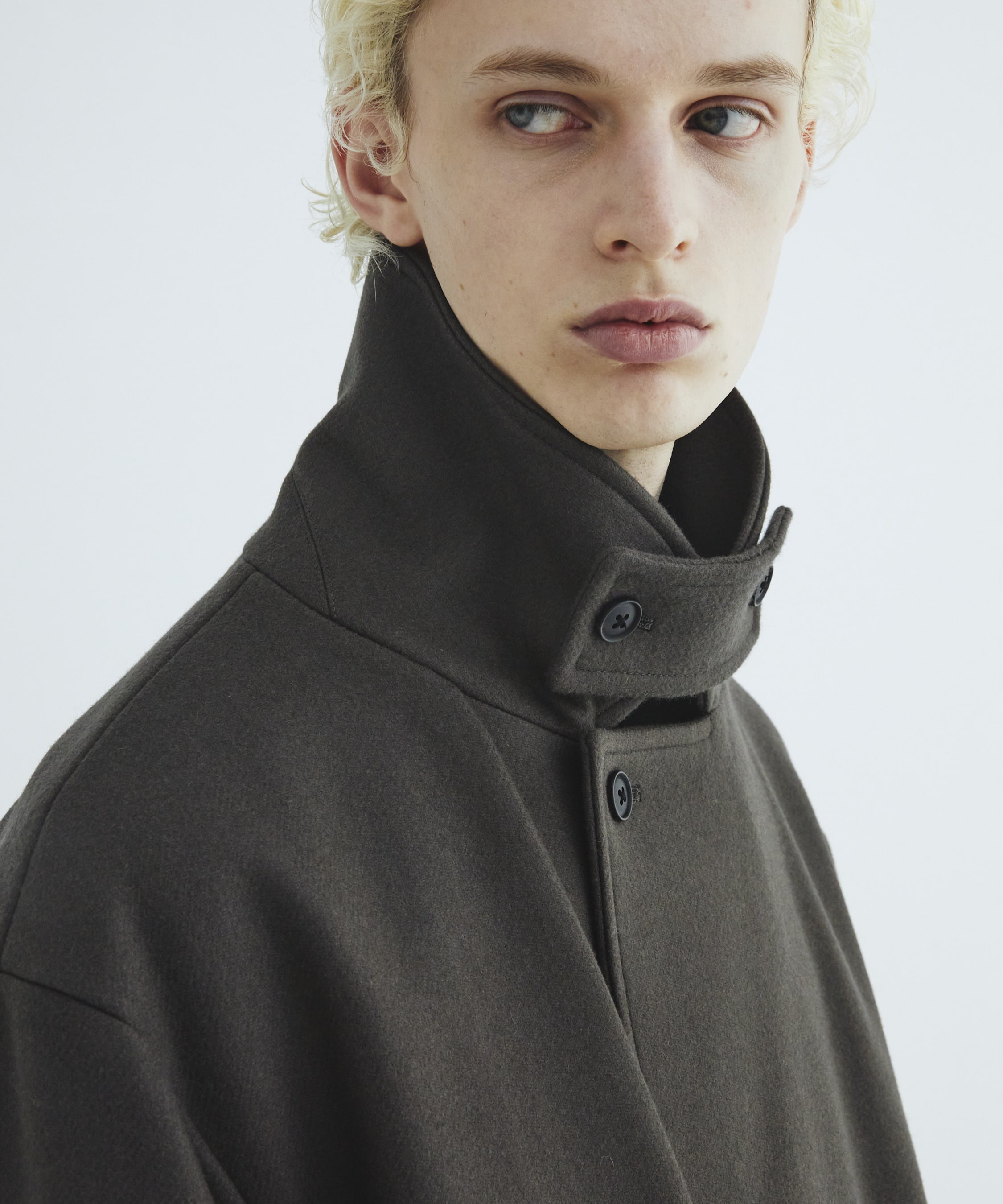 Premium meltonベルテッドコート