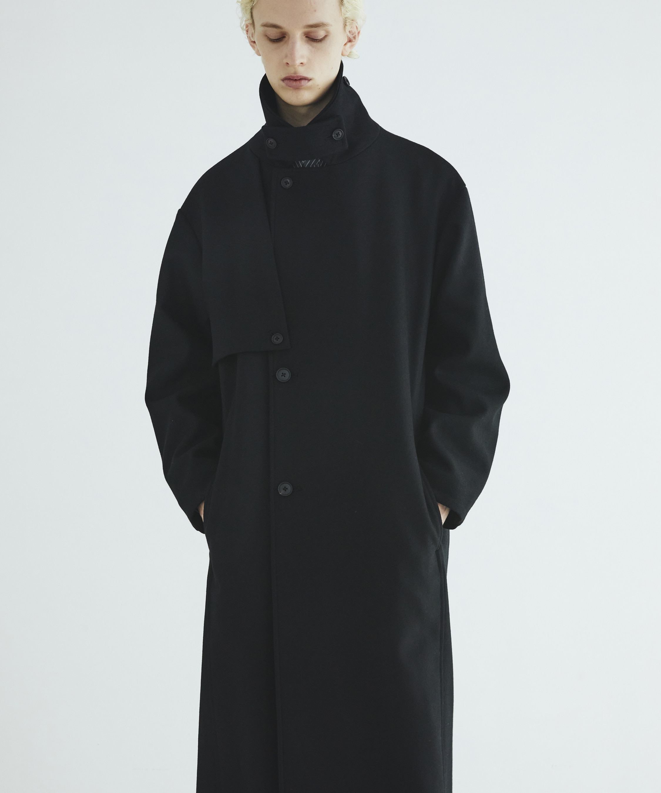 Premium meltonベルテッドコート