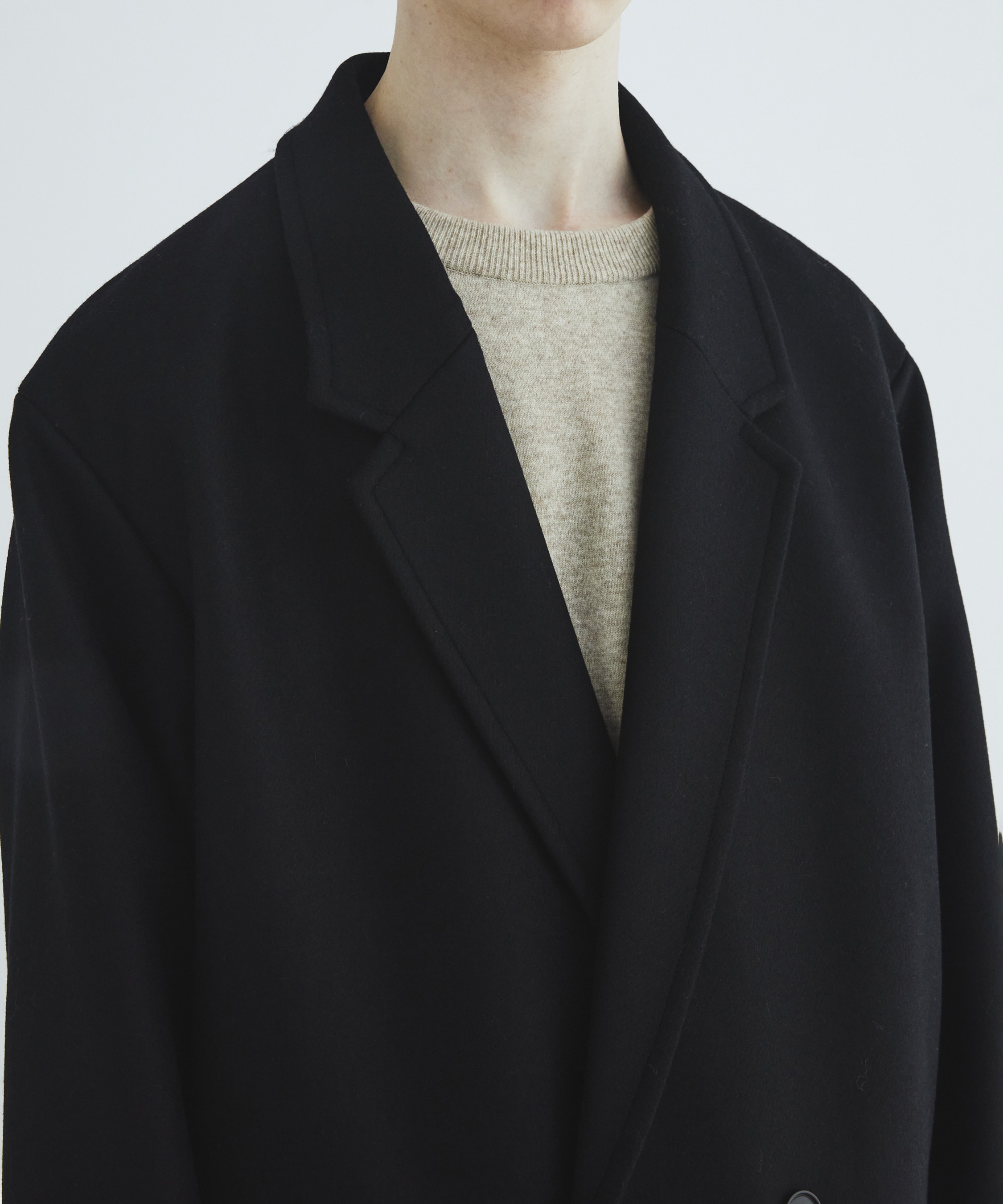 Premium meltonオーバーチェスターコート