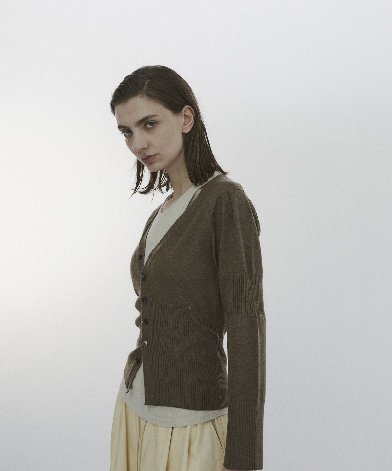 Wave Sleeve Cardigan