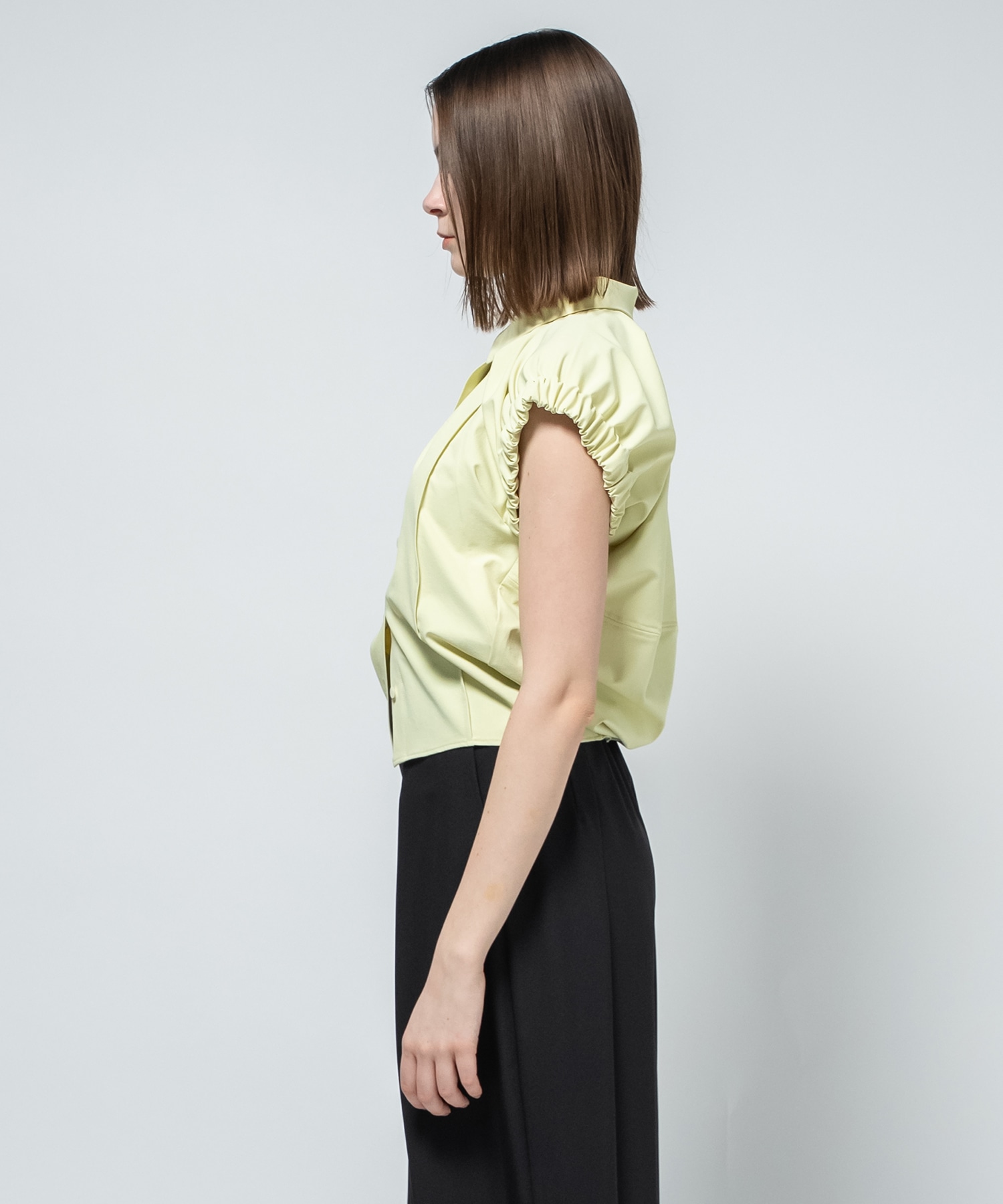 Volume Gather Nosleeve Shirt