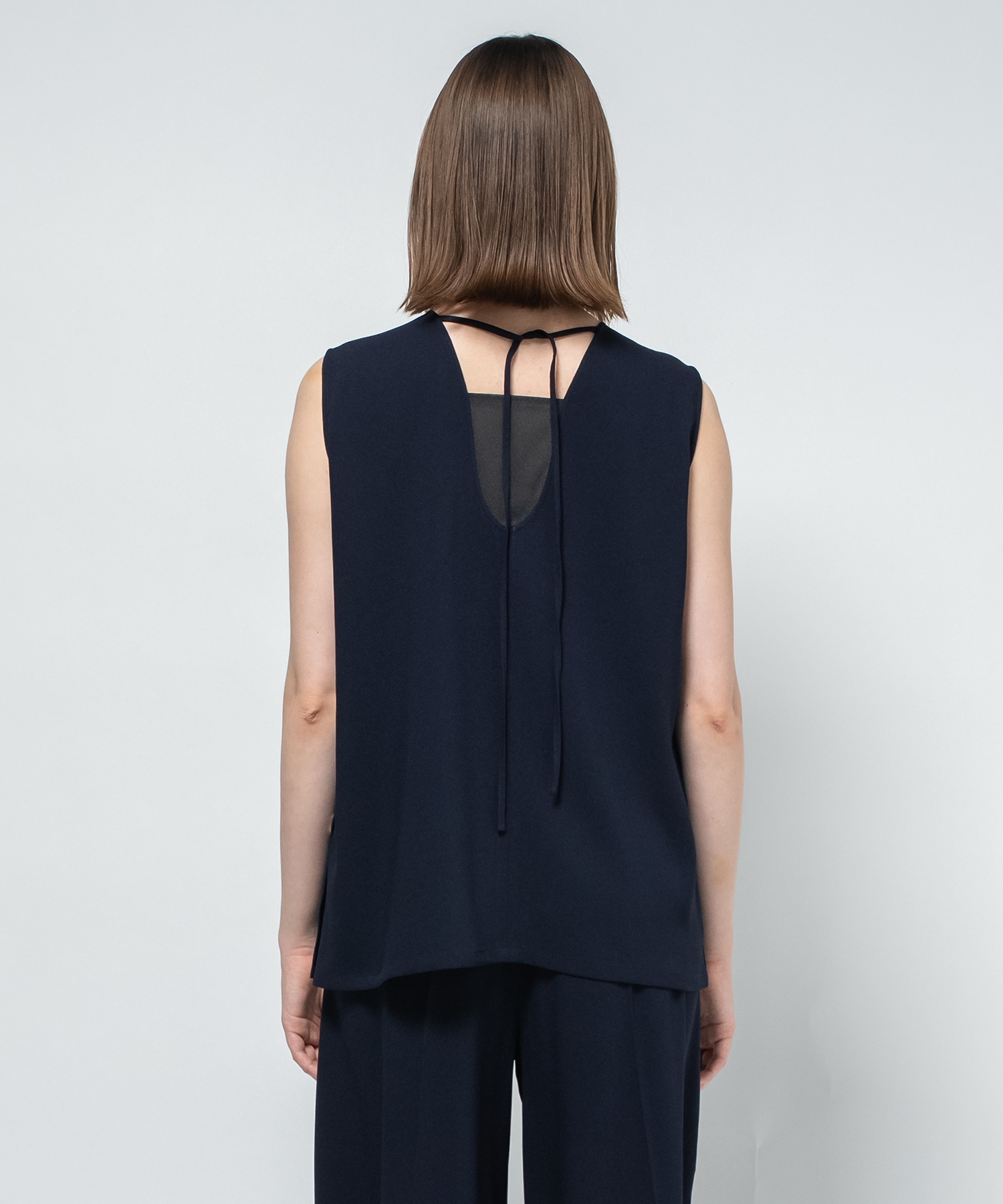 Back Satin Georgette Tops