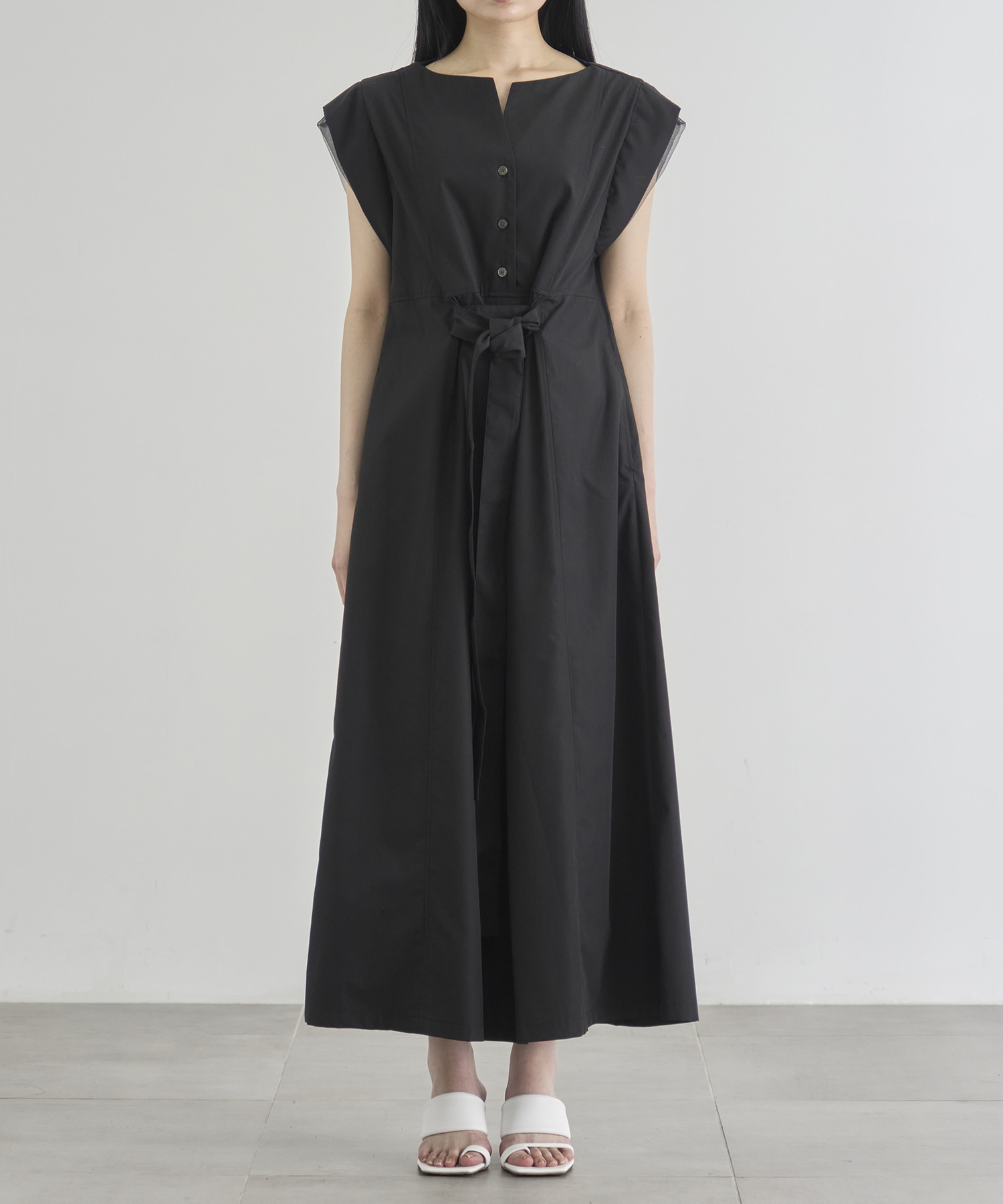 Chambray Belted Dress